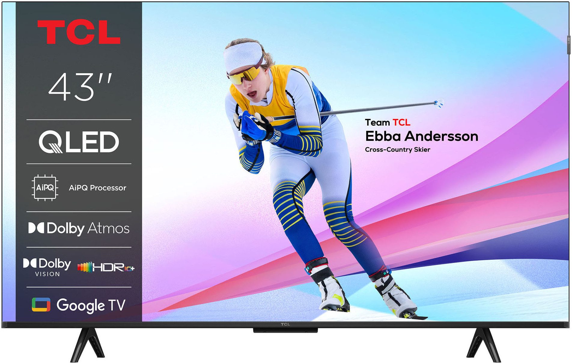 TCL 43P71KX1 QLED-Fernseher (108 cm/43 Zoll, 4K Ultra HD, Google TV, Smart-TV, Multi-HDR, Dolby Vision, Smart TV, Airplay2, Dolby Atmos, Game Master)