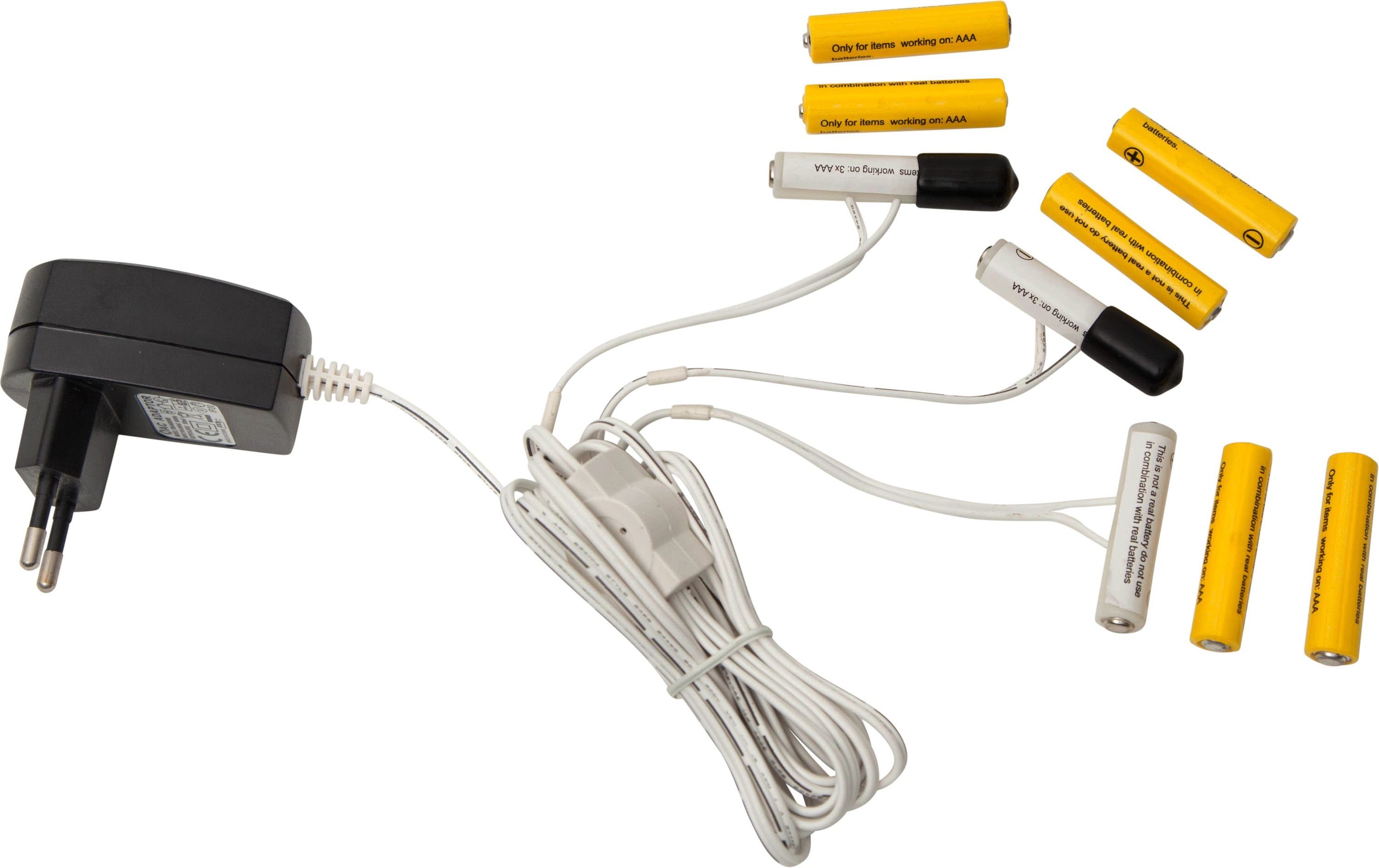 Best Season Stromadapter für Batterieartikel, ersetzt 3x 3 AAA Stromadapter, 180 cm