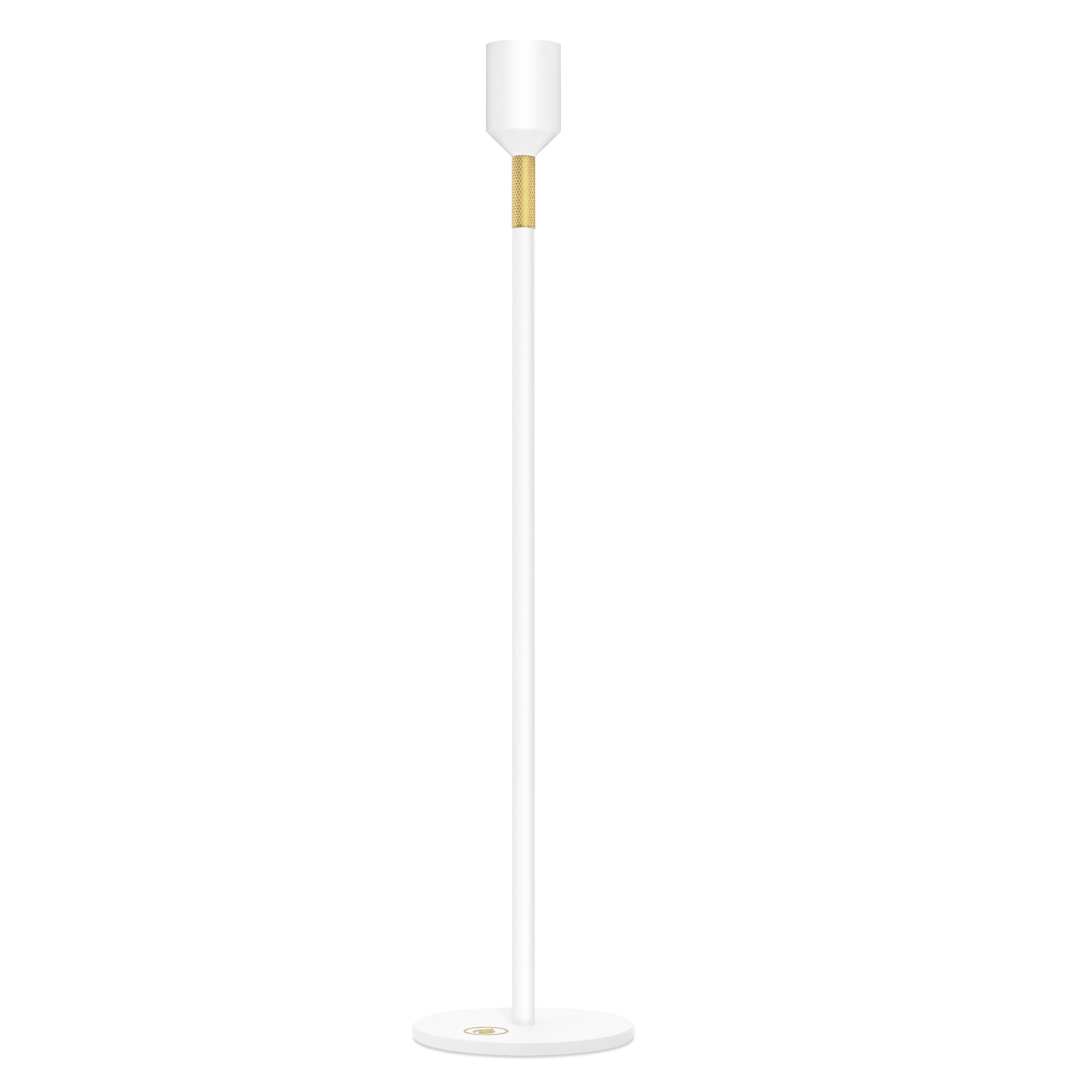 Nordic Flame Kerzenständer Kerzenständer WHITE weiß gold 34cm