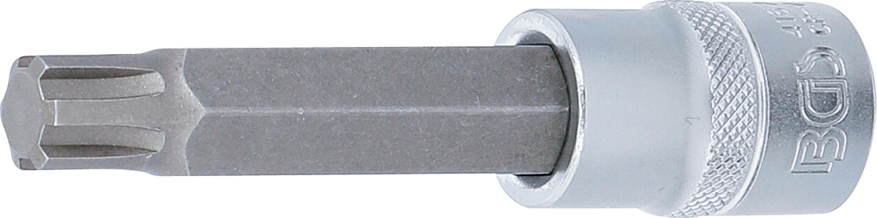 BGS technic Bit-Schraubendreher Bit-Einsatz, Länge 100 mm, Antrieb Innenvierkant 12,5 mm (1/2), Keil-Profil (für RIBE) M13
