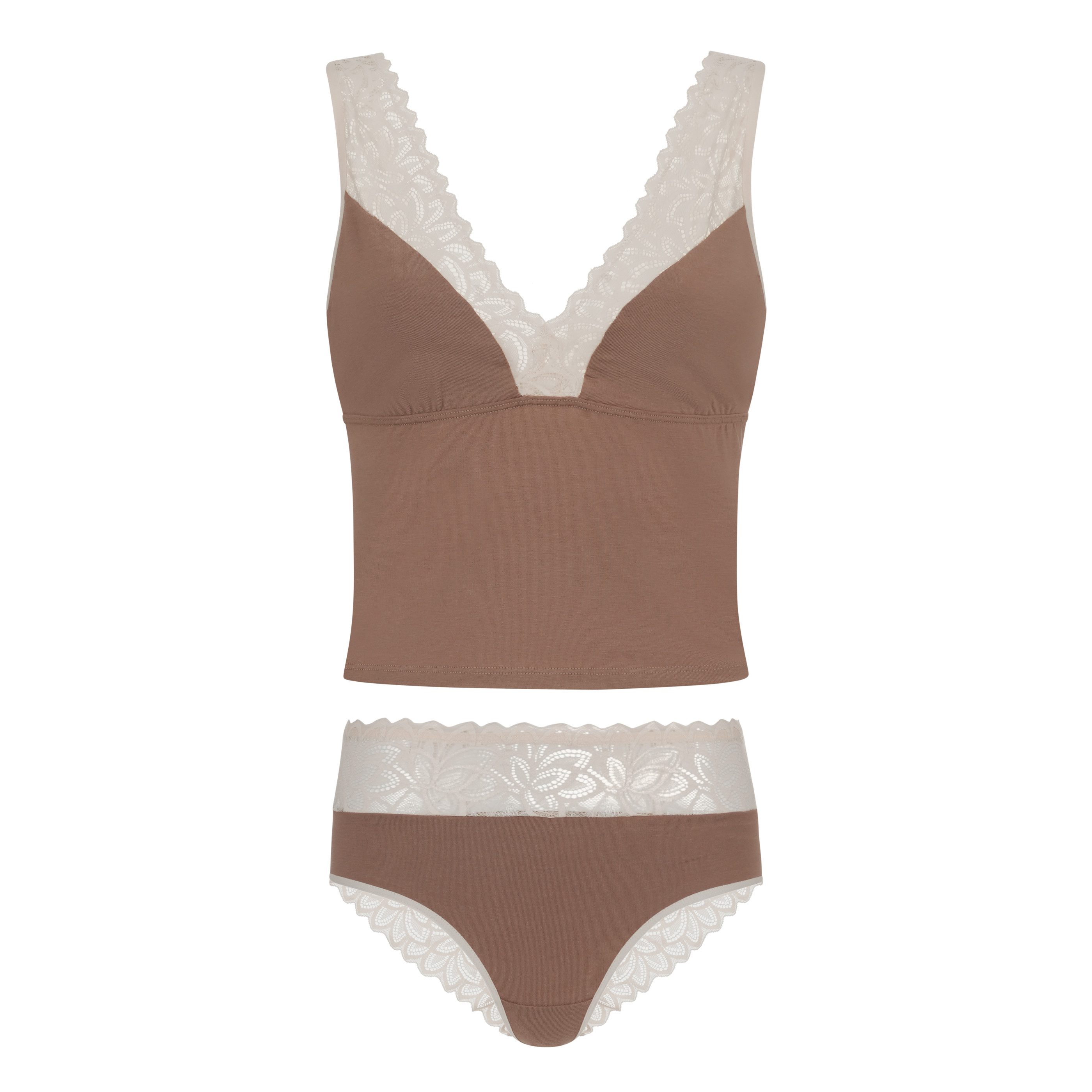 Evoni Set: Tanktop Wäsche Set Spitze günstig online kaufen