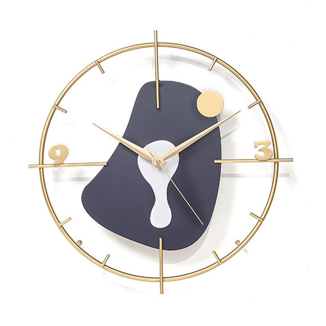 einfache Wanduhr 46cm DÖRÖY Wanduhr stille Uhr,dekorative Moderne Wanduhr, stilvolle