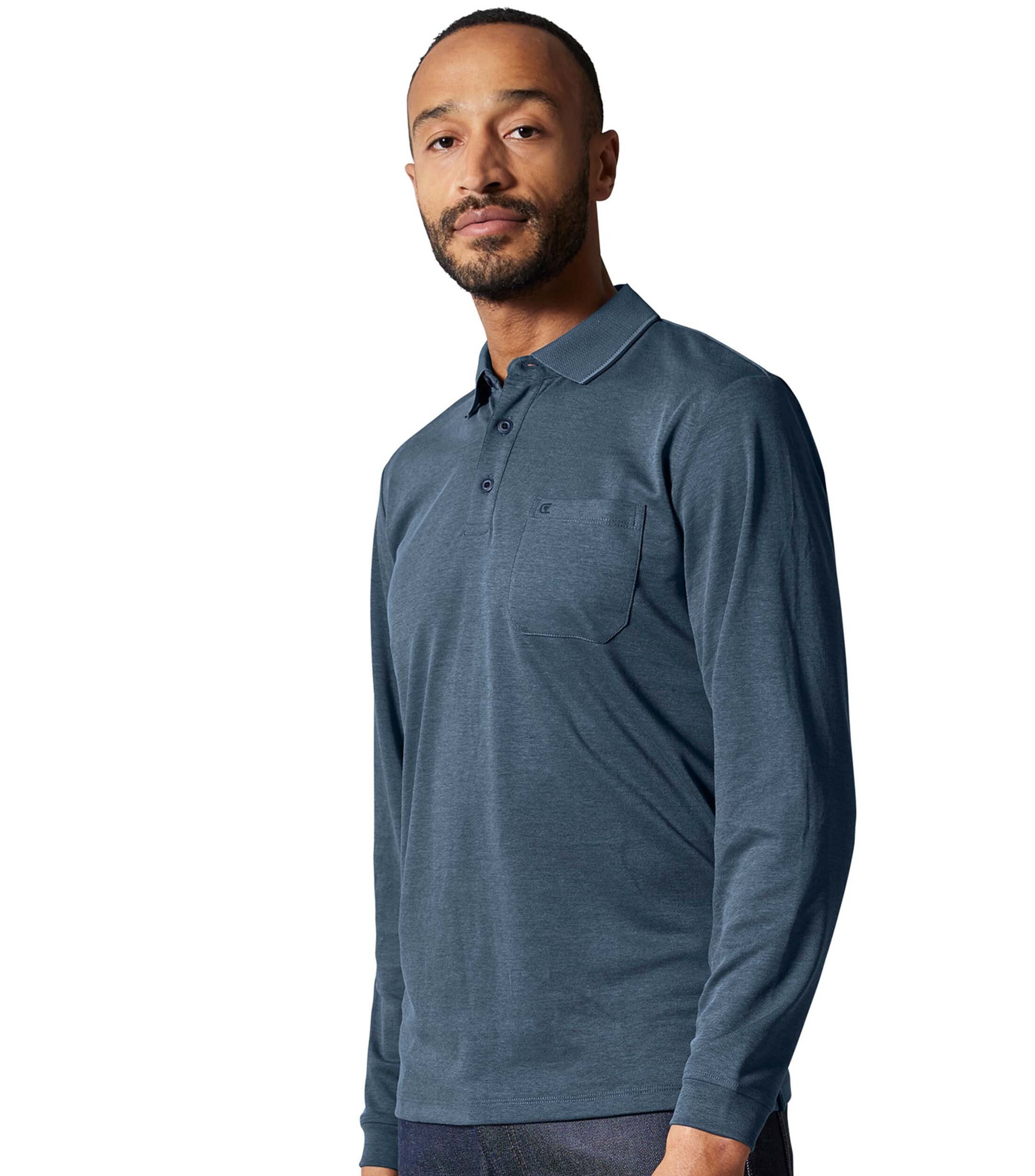CASAMODA Langarm-Poloshirt CASAMODA Polo-Shirt Langarm uni