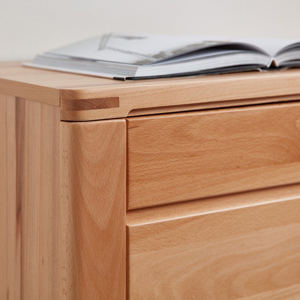 Lomadox Sideboard NEWTON-36, Front Kernbuche massiv, Softclose, B/H/T ca. 1 günstig online kaufen