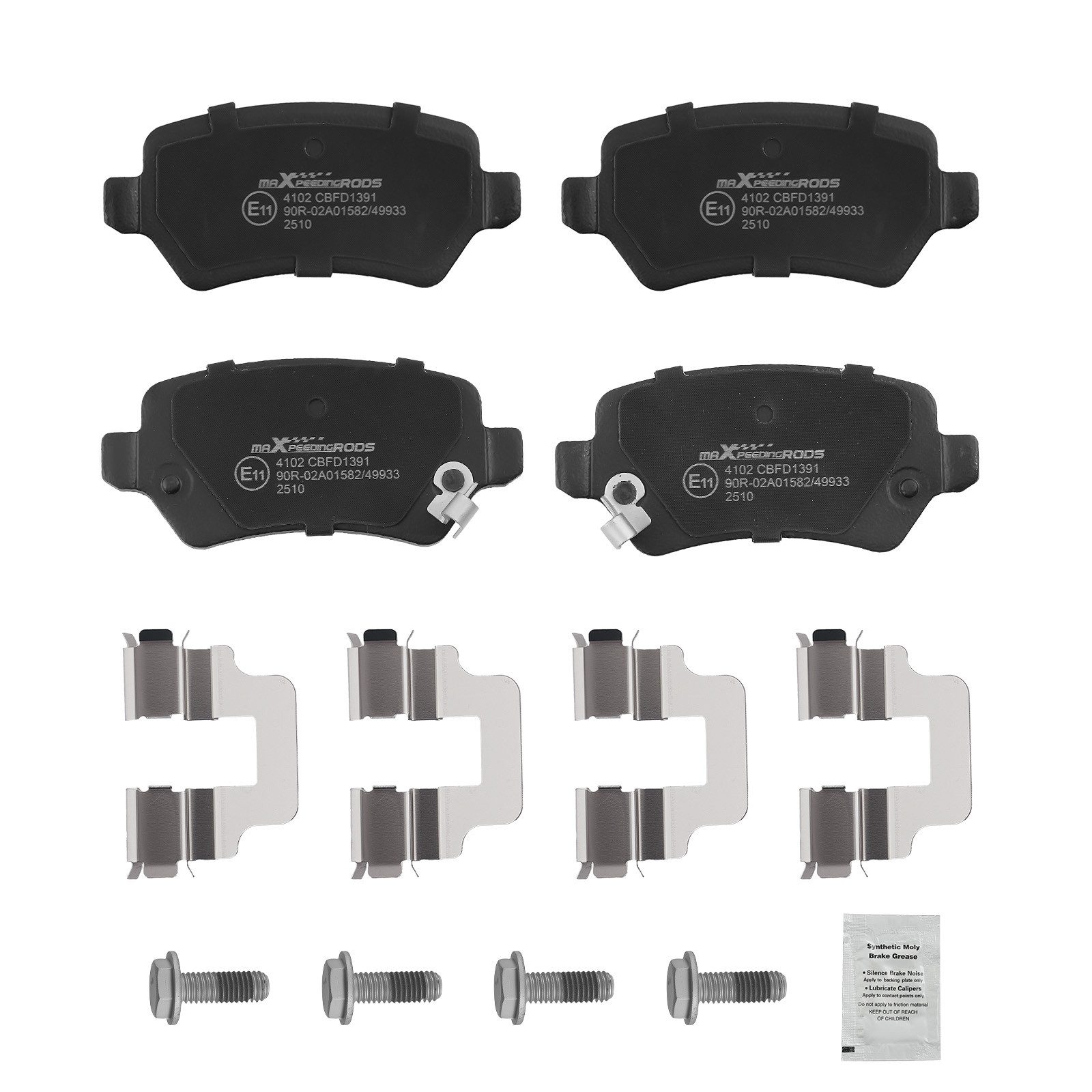 maXpeedingrods Bremsbelag, Bremsbeläge Hinten for Vauxhall Combo Astravan 1.4 1.6 1.7 2000-2022