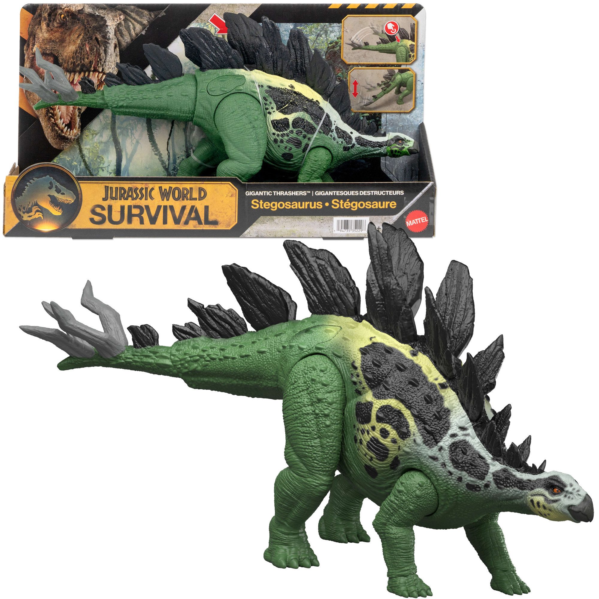 Mattel® Actionfigur Jurassic World, Gigantic Thrashers - Stegosaurus