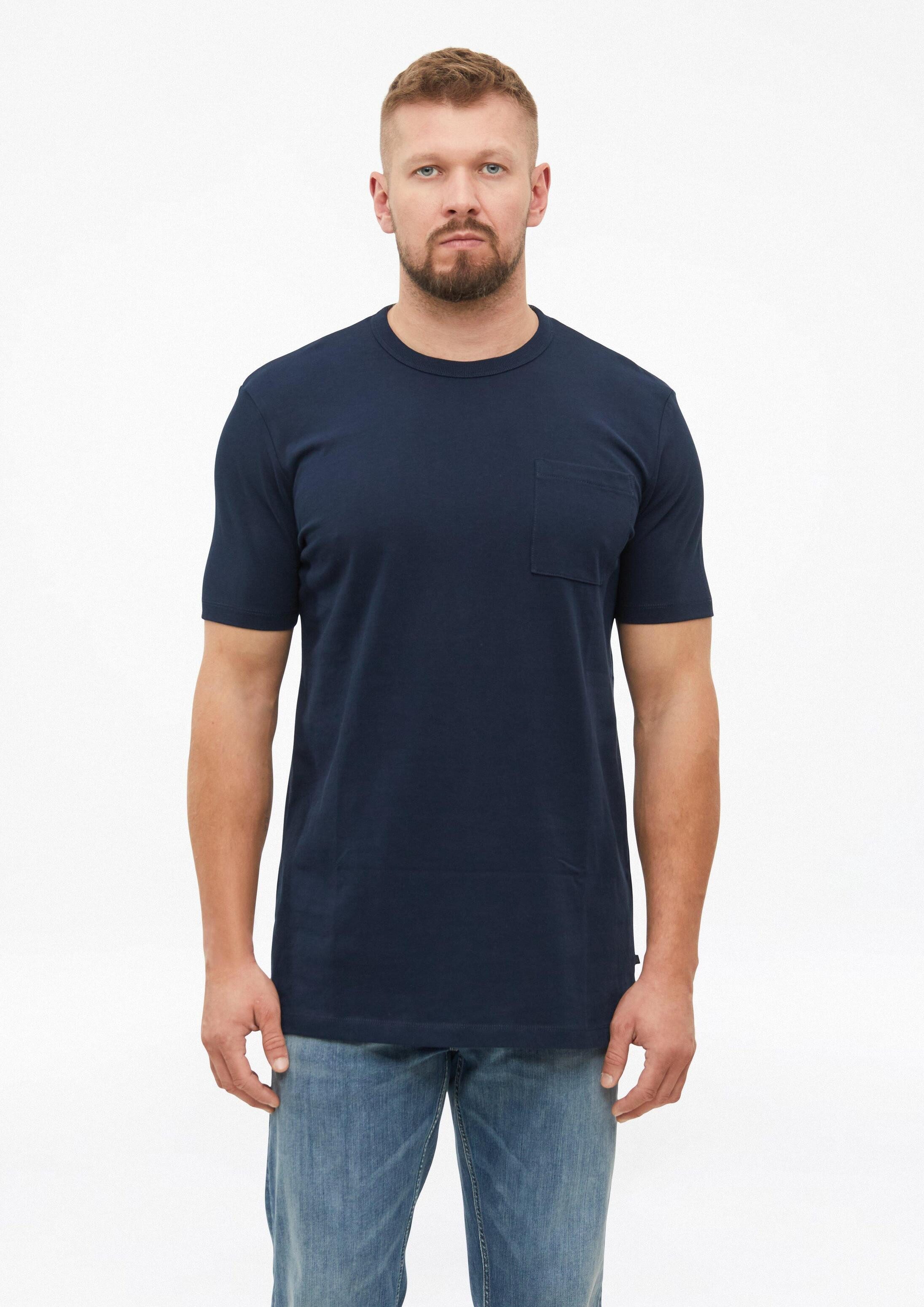 s.Oliver Kurzarmshirt T-Shirt T-Shirt aus Heavy Jersey mit Brusttasche im Modern Fit