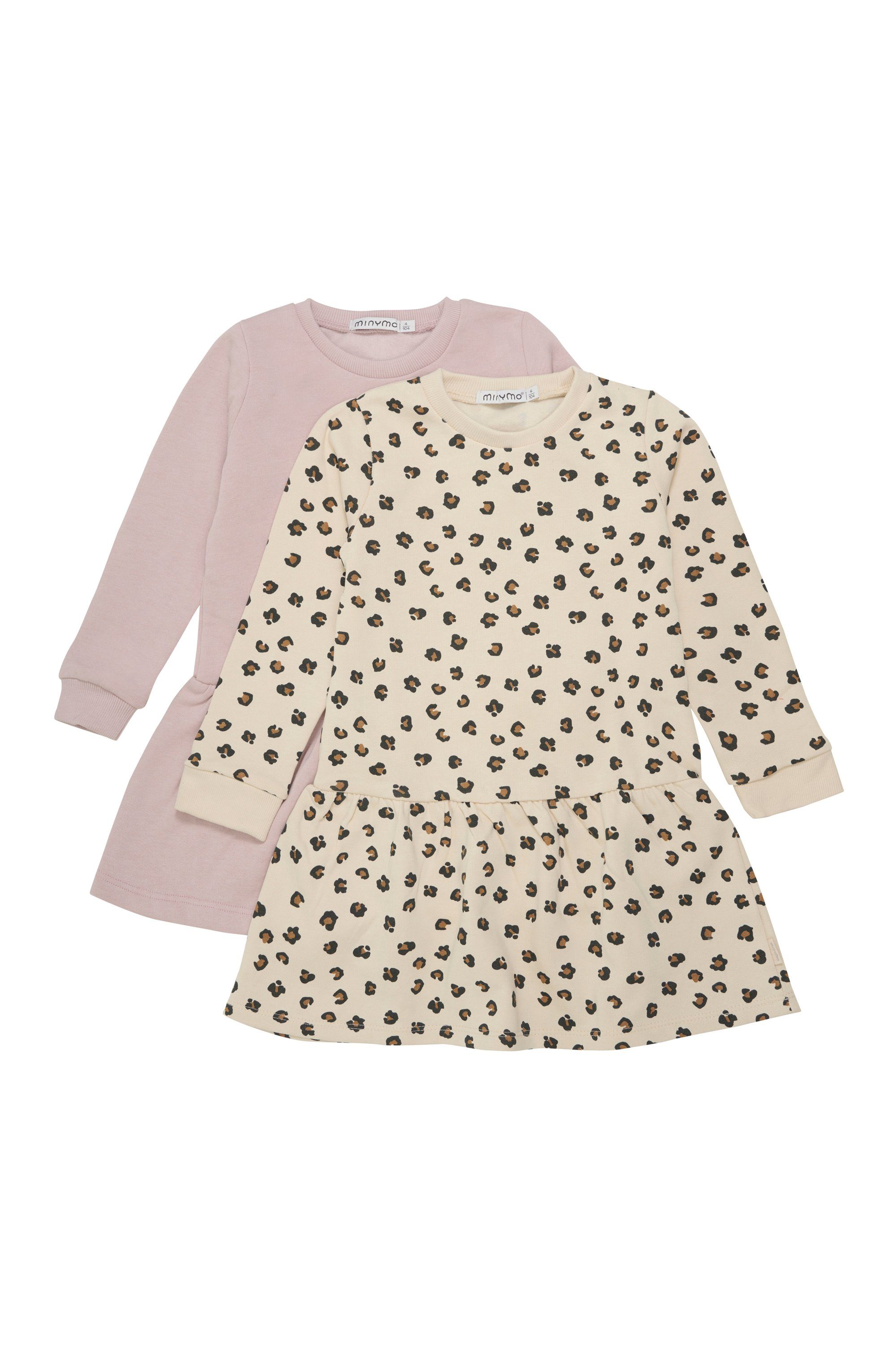 Minymo Jerseykleid MISweat Dress LS (2-pack) - 5750 (2er Pack) Modisches Kleid