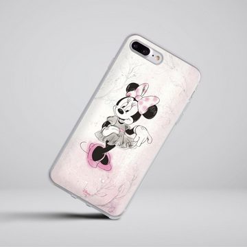 DeinDesign Handyhülle Minnie Mouse Disney Vintage Minnie Watercolor, Apple iPhone 7 Plus Silikon Hülle Bumper Case Handy Schutzhülle