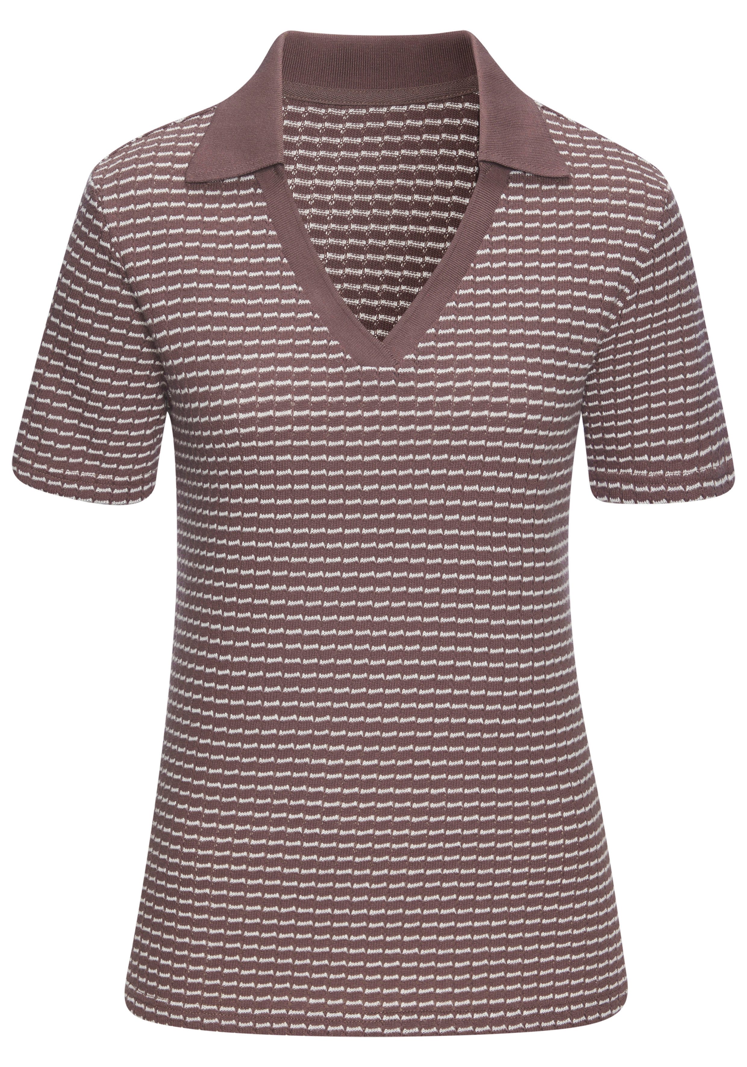 Vivance by Lascana Poloshirt aus strukturierter Strickqualität aus angenehmer Baumwollmischung – Bild 2 von 5