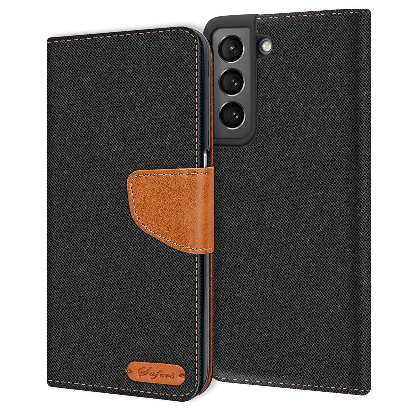 CoolGadget Handyhülle Denim Schutzhülle Flip Case für Samsung Galaxy S22 6,1 Zoll, Book Cover Handy Tasche Hülle für Samsung S22 Klapphülle