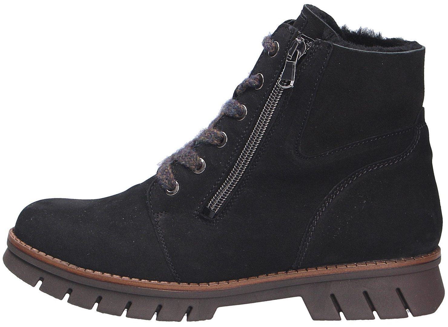 Waldläufer Waldläufer Damen Stiefelette schwarz Größe Schnürstiefel