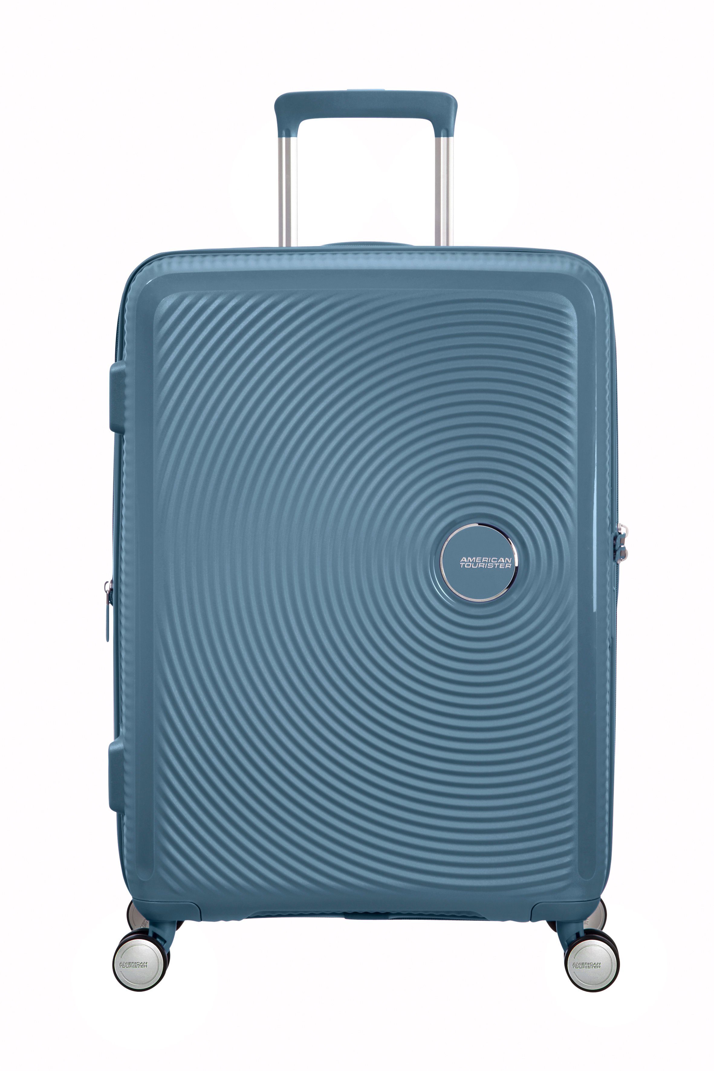 American Tourister® Hartschalen-Trolley Soundbox, 67 cm, 4 Rollen, mit Volumenerweiterung Stone Blue | Hartschalenkoffer