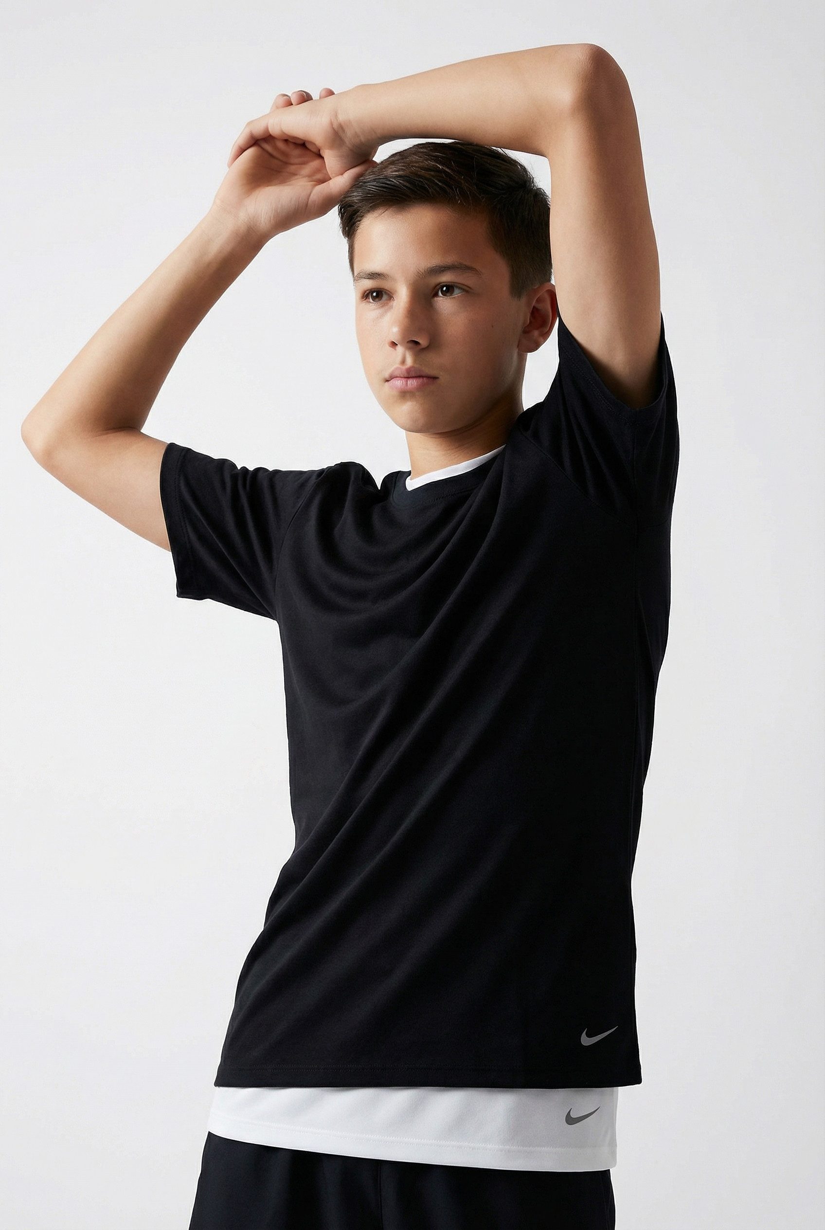 Nike Sportswear T-Shirt NHB BOYS 2PK CREW UNDERSHIRT (2-tlg) 2er-Pack, aus Baumwollmischung, mit Rundhalsausschnitt, Kurzarm