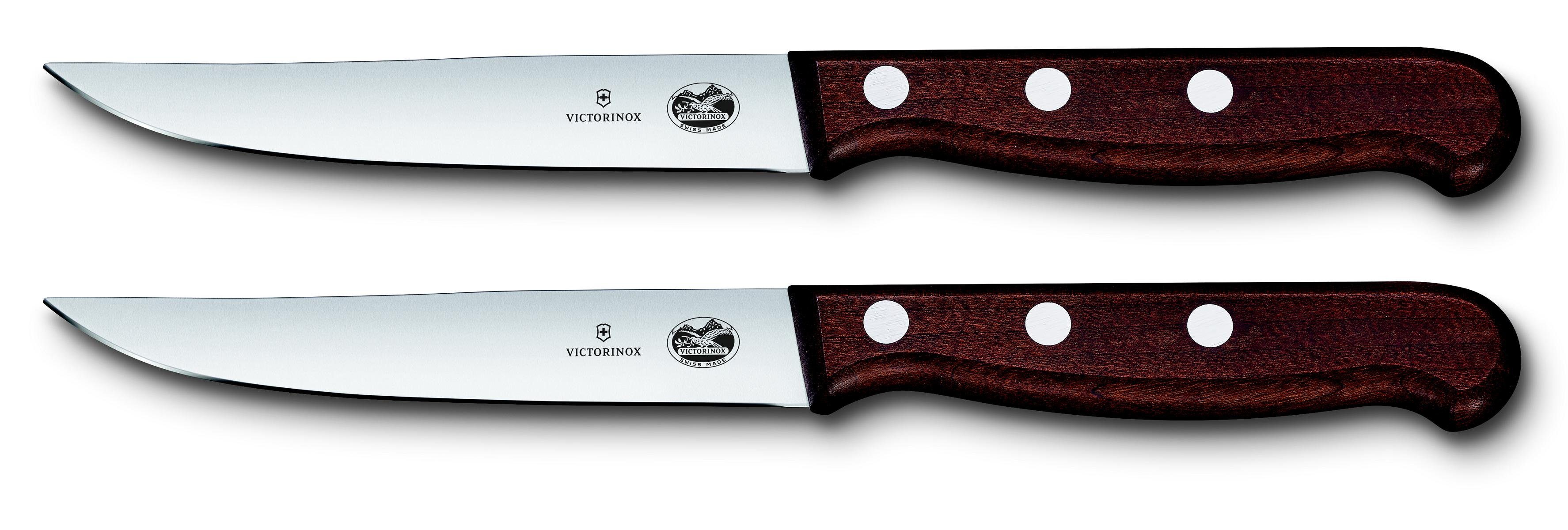 Victorinox Taschenmesser ger Ahornholz, Steakmesser-Set, Schliff,12 cm,2-teilig,Gesch. mod