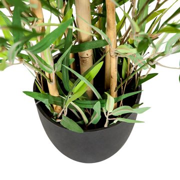Kunstpflanze Kunstpflanze MINI BAMBUS Kunststoff, Stoff Bambus, hjh OFFICE, Höhe 100.0 cm, Echtes Bambusrohr, Pflanze