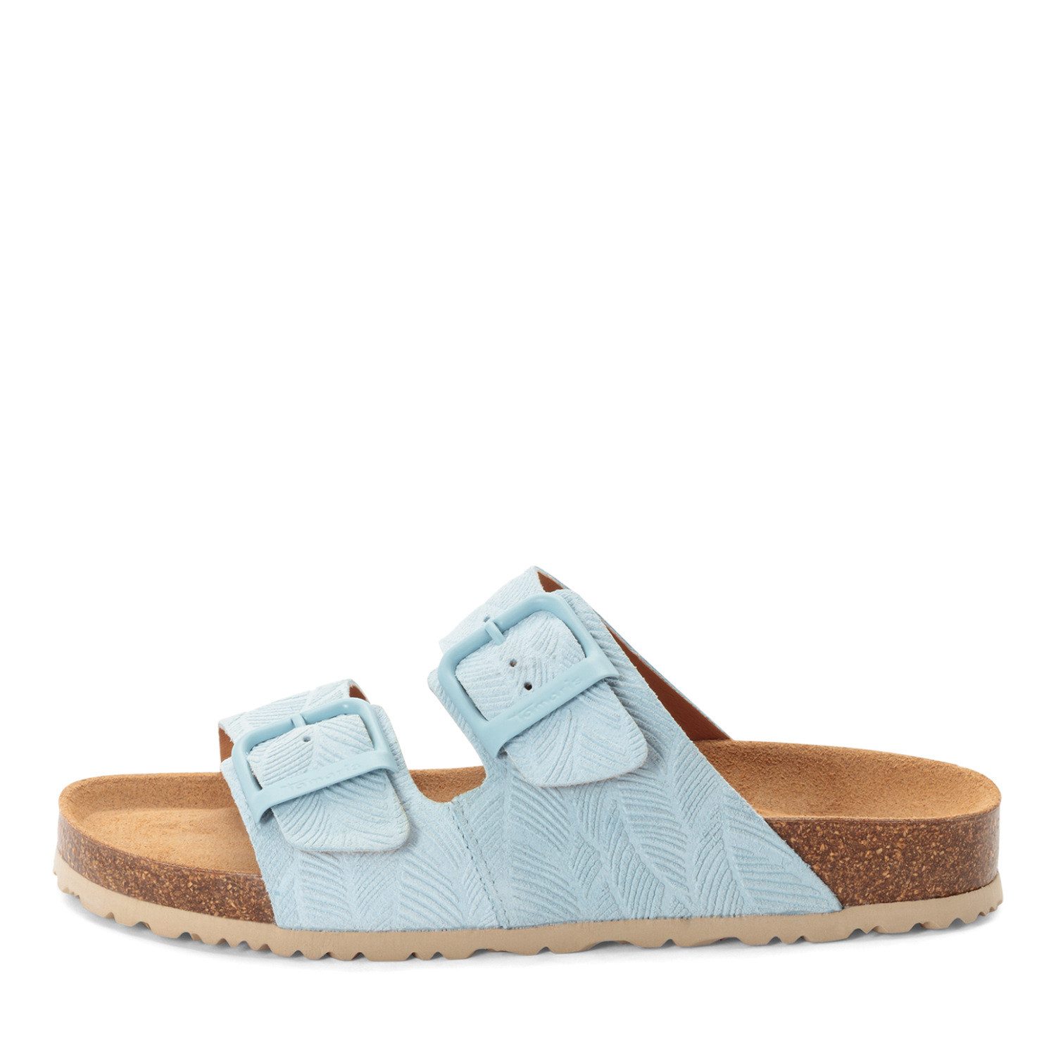 Tamaris Pantolette Sommerschuh, Hausschuh, Schlupfschuh mit floraler Prägung