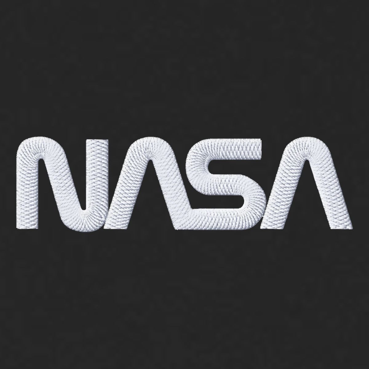Spreadshirt Hoodie Nasa Logo Klein Weiß Stick Unisex Hoodie (1-tlg)