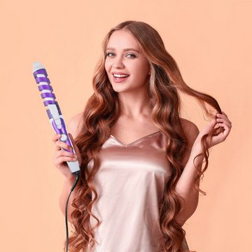 Retoo Lockenstab Lockenstab Keramik Lockenwickler Curling Hair Multifunktionaler, Keramik, Spiralkonstruktion, Schnelles Aufwärmen, Schützt die Haaroberfläche