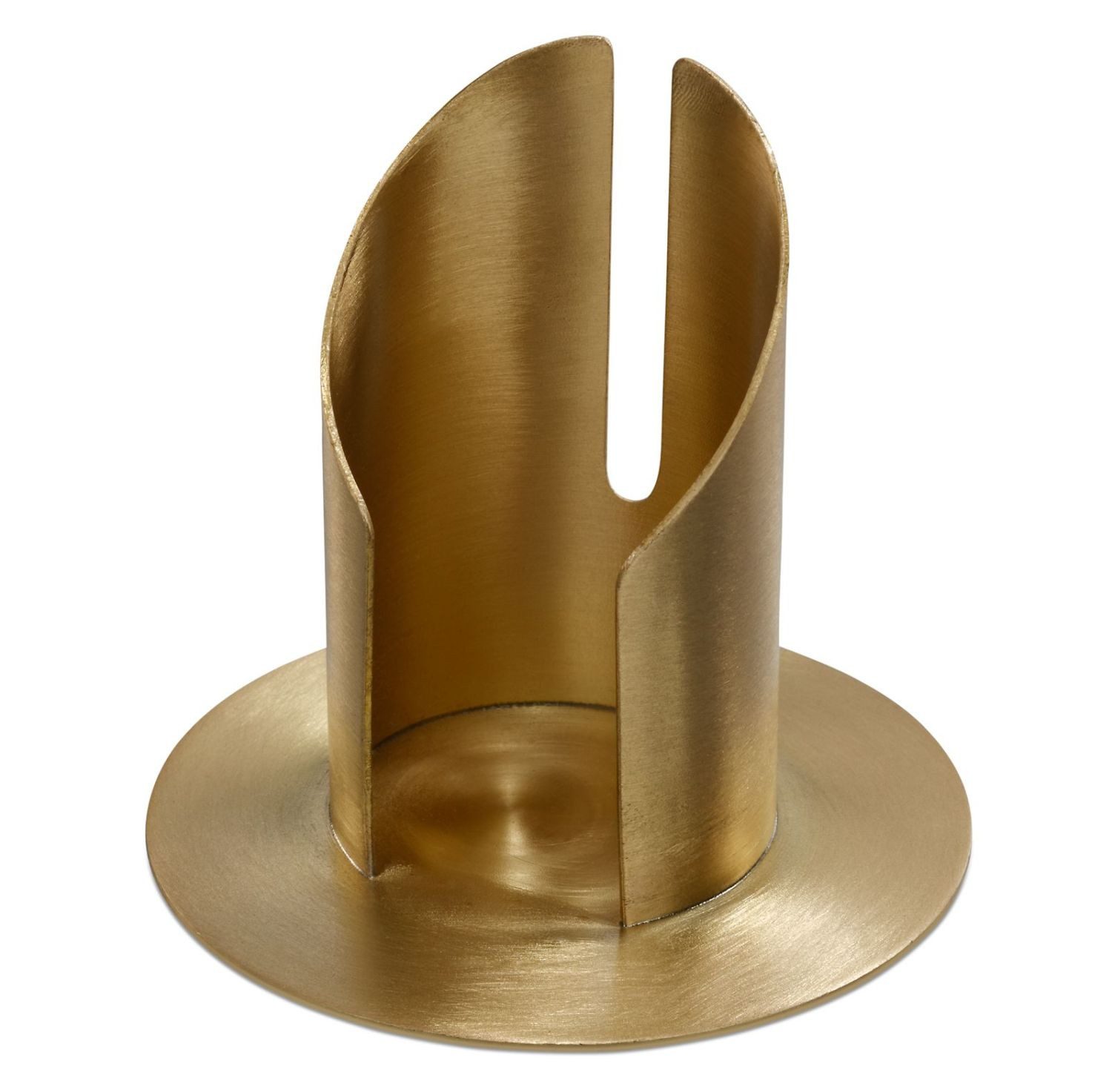 INNA-Glas Kerzenhalter Constance, für Kerzen ca. Ø5cm, matt gebürstet, Gold, 9cm, Ø10cm