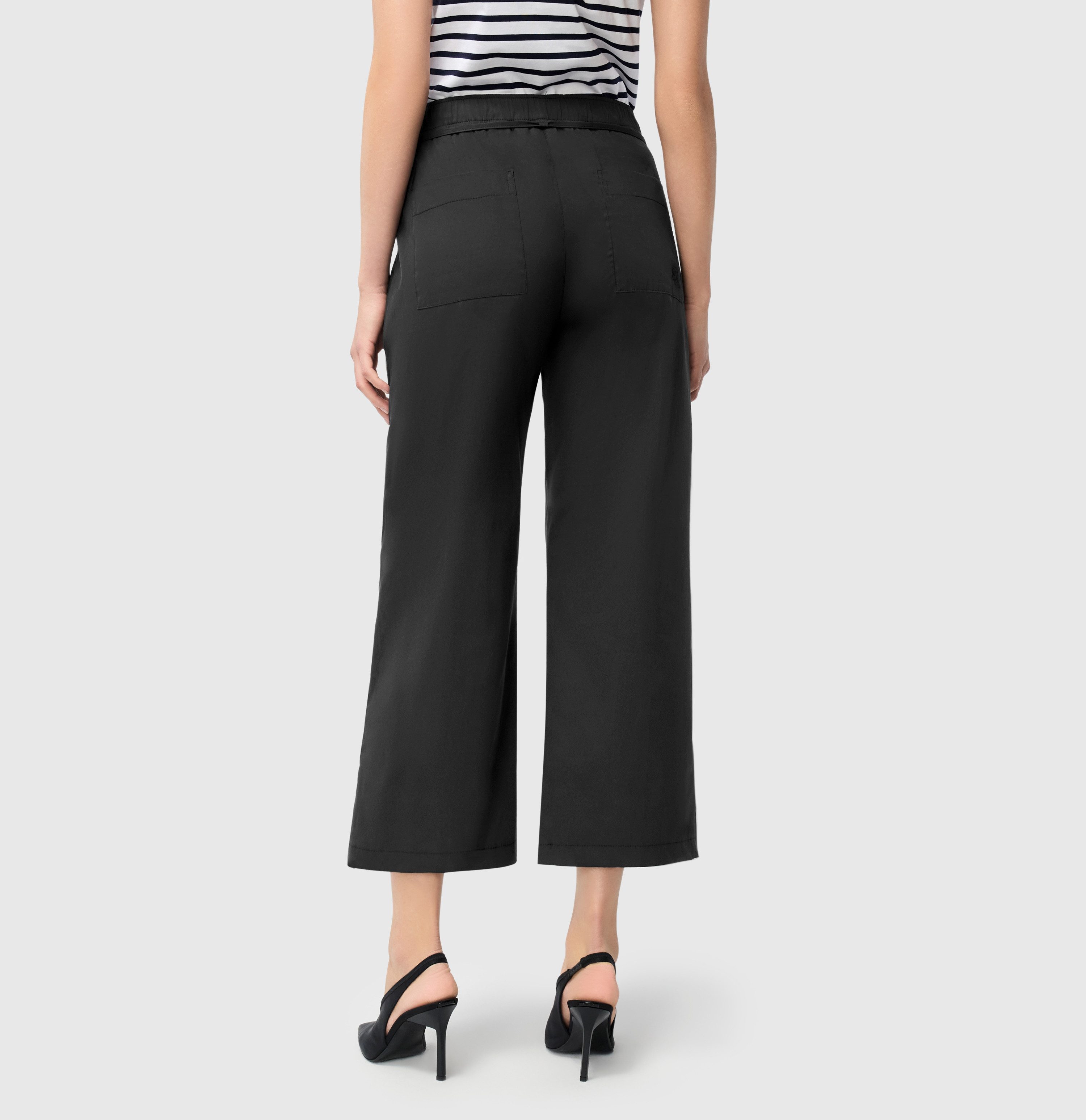 MAC 7/8-Hose CHIARA BELT cropped Wide Fit, mit geradem, weitem Bein