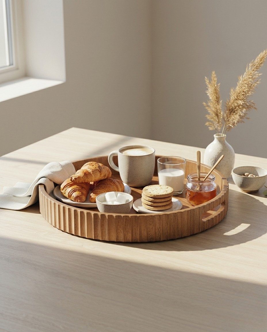Livenza Servierplatte Akazienholz Linea Tablett 35.5×5cm, Akazienholz, (1-tlg)