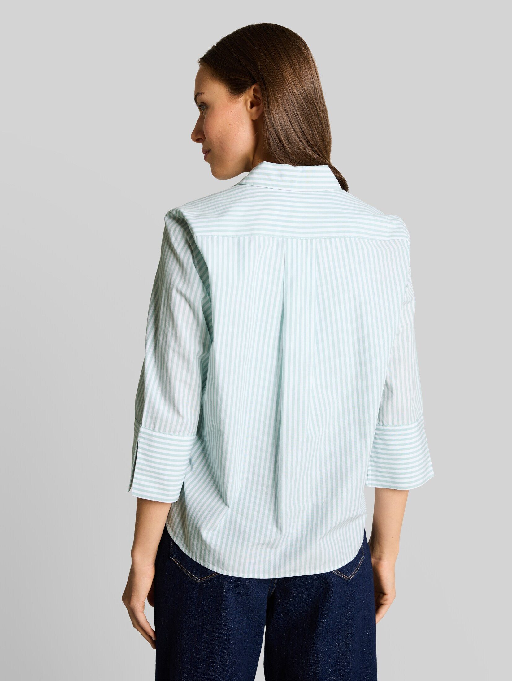 TOM TAILOR Langarmbluse Blusen & Shirts Popeline Hemdbluse mit 3/4-Arm