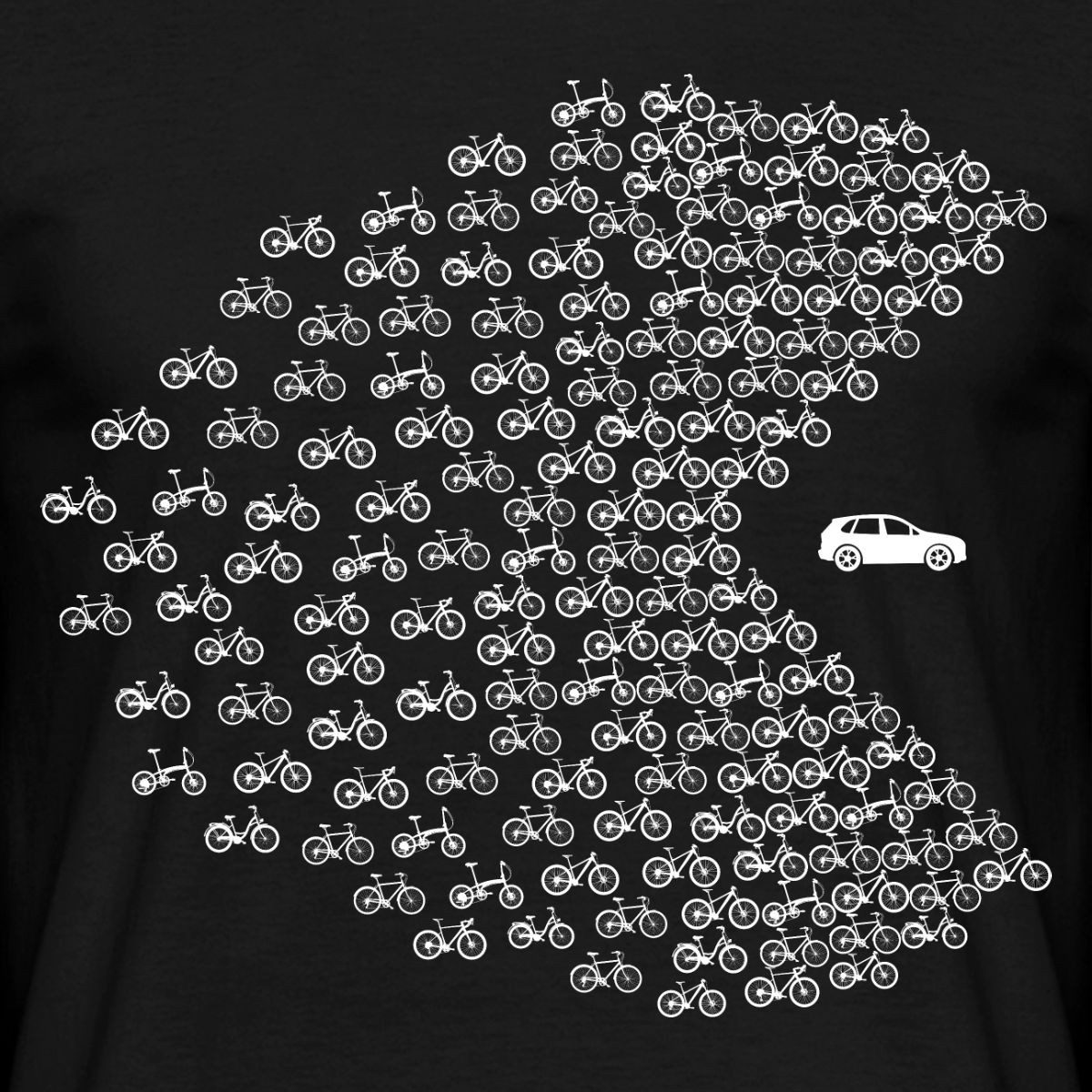 Spreadshirt T-Shirt Fahrräder Fressen Auto Fahrradfahrer Bike Männer T-Shirt (1-tlg)