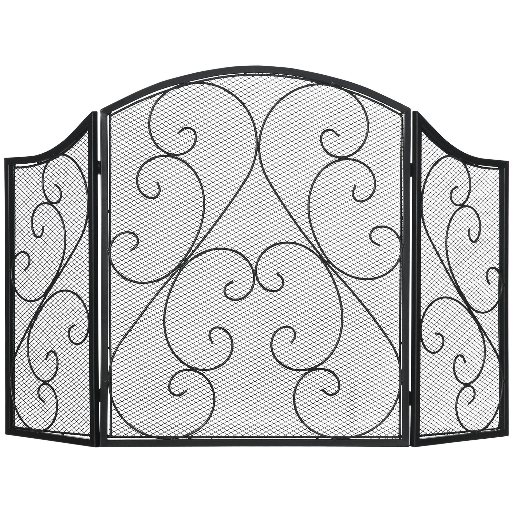 FELIXLEO Funkenschutzgitter Kaminabdeckung, Funkenschutzgitter, Vintage-Design, Schwarz (1 St)