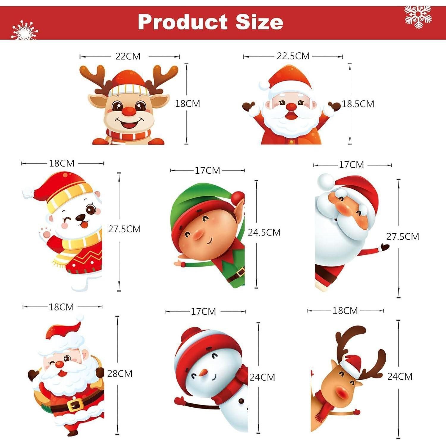 LuxusKollektion Fensterbild Fensterbilder Weihnachten 9tlg selbstklebend Christmas stickers