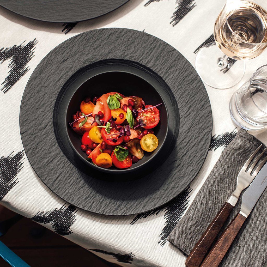 Villeroy & Boch Geschirr-Set Manufacture TellerSet (12-tlg), 4 Personen, Porzellan, Premium Porcelain, mikrow.- & spülm.sicher, Made in Germany