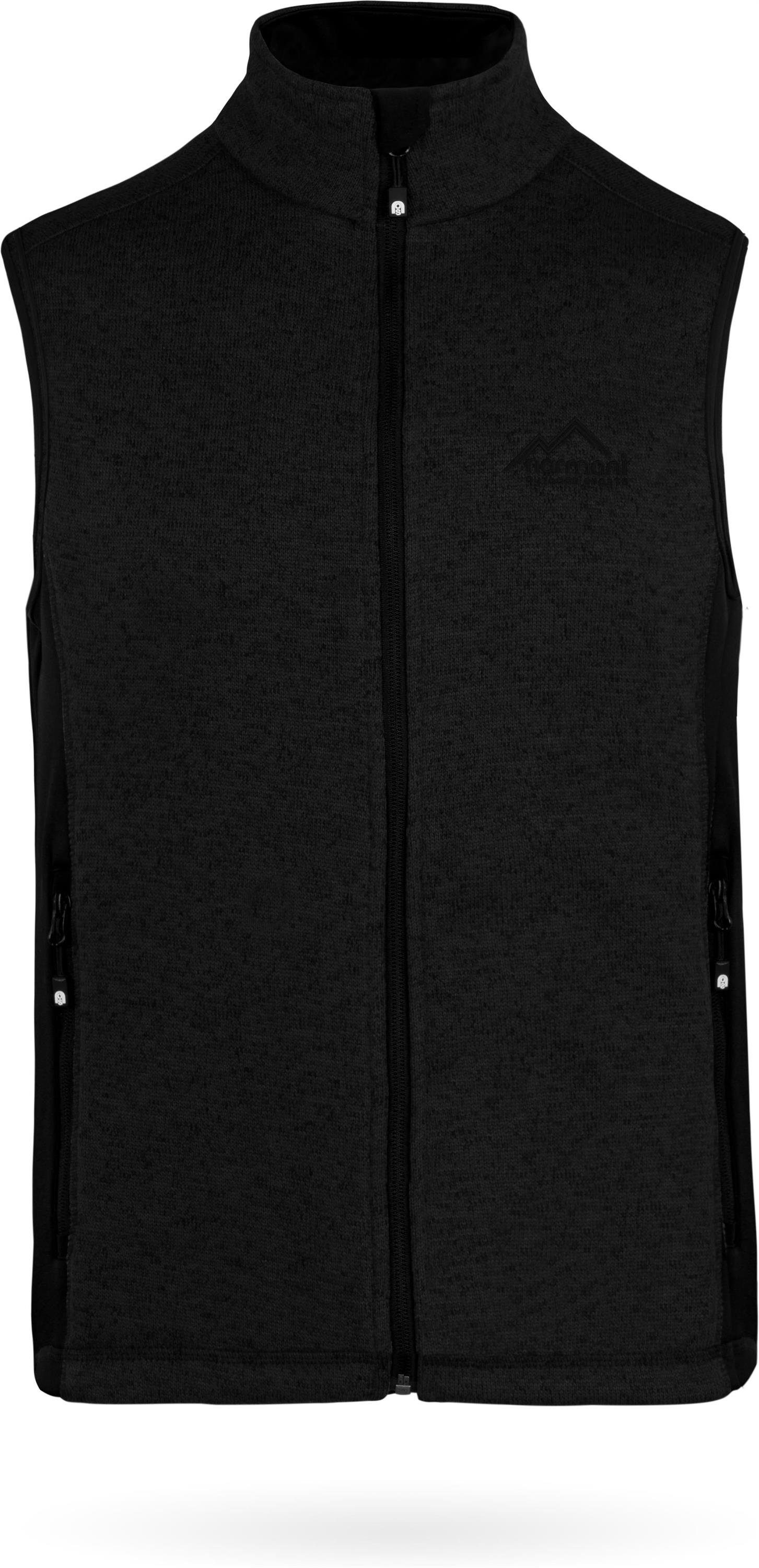 normani Fleeceweste Herren Strick-Fleeceweste Shamattawa Winterweste mit Seitentaschen und Neopren - Ärmellose Strickweste – Bild 3 von 5