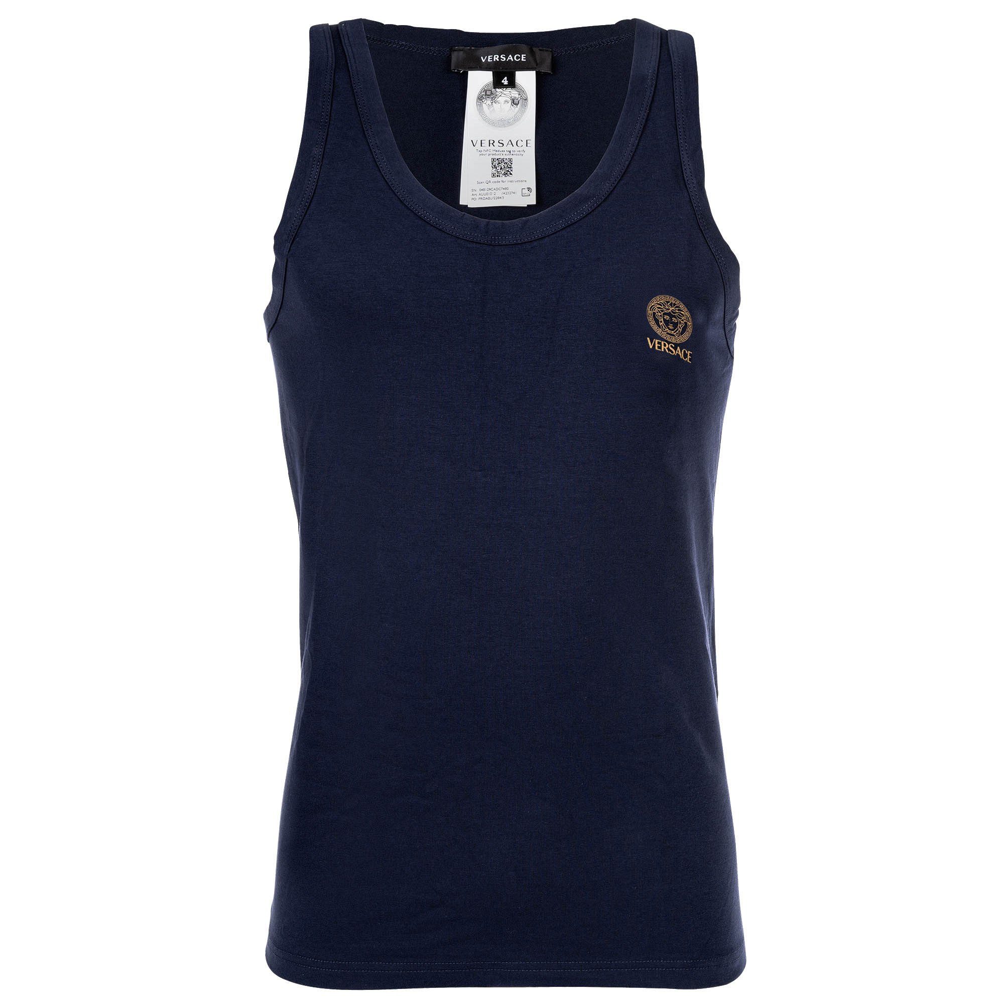 Versace Unterhemd Herren Unterhemd 1er Pack Baumwollmischung (Packung, 1er Pack)