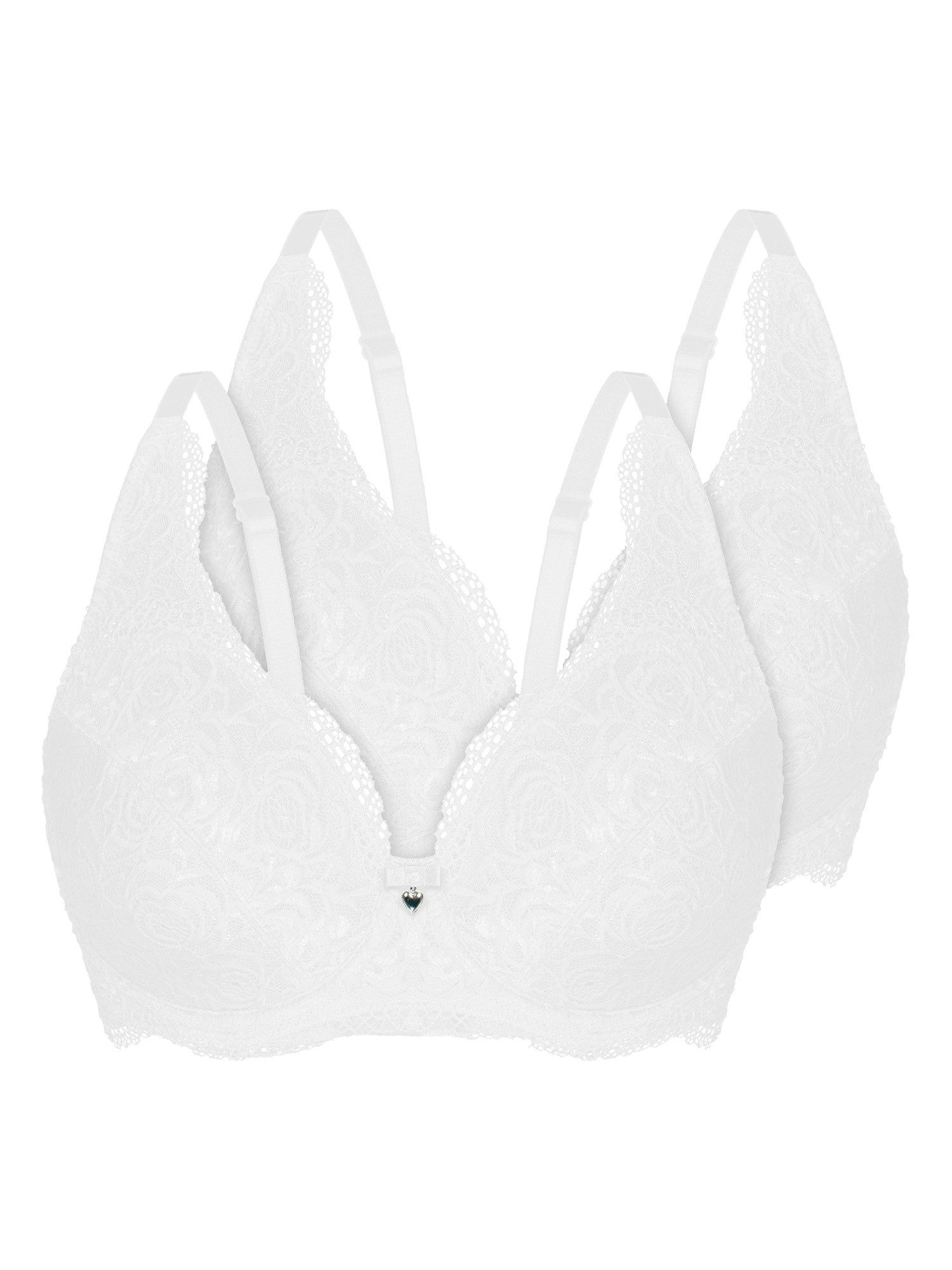 Sassa Set: Bügel-BH Bügel BH BEAUTIFUL ROSE (Spar-Set, 2-tlg) Vollspitzen BH, Funktionsrücken mit Stäbchen, floraleMatt-Glanz-Spitze