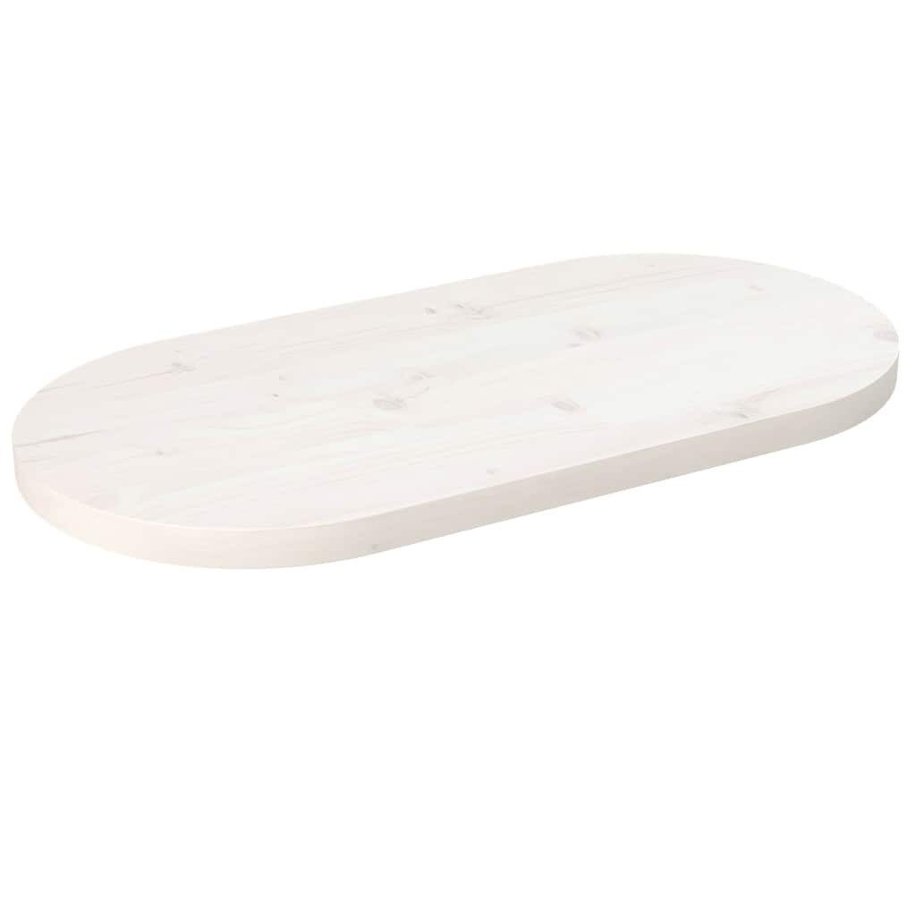 furnicato Tischplatte aus Massivholz, Weiß 80 x 40 x 2,5 cm (1 St)