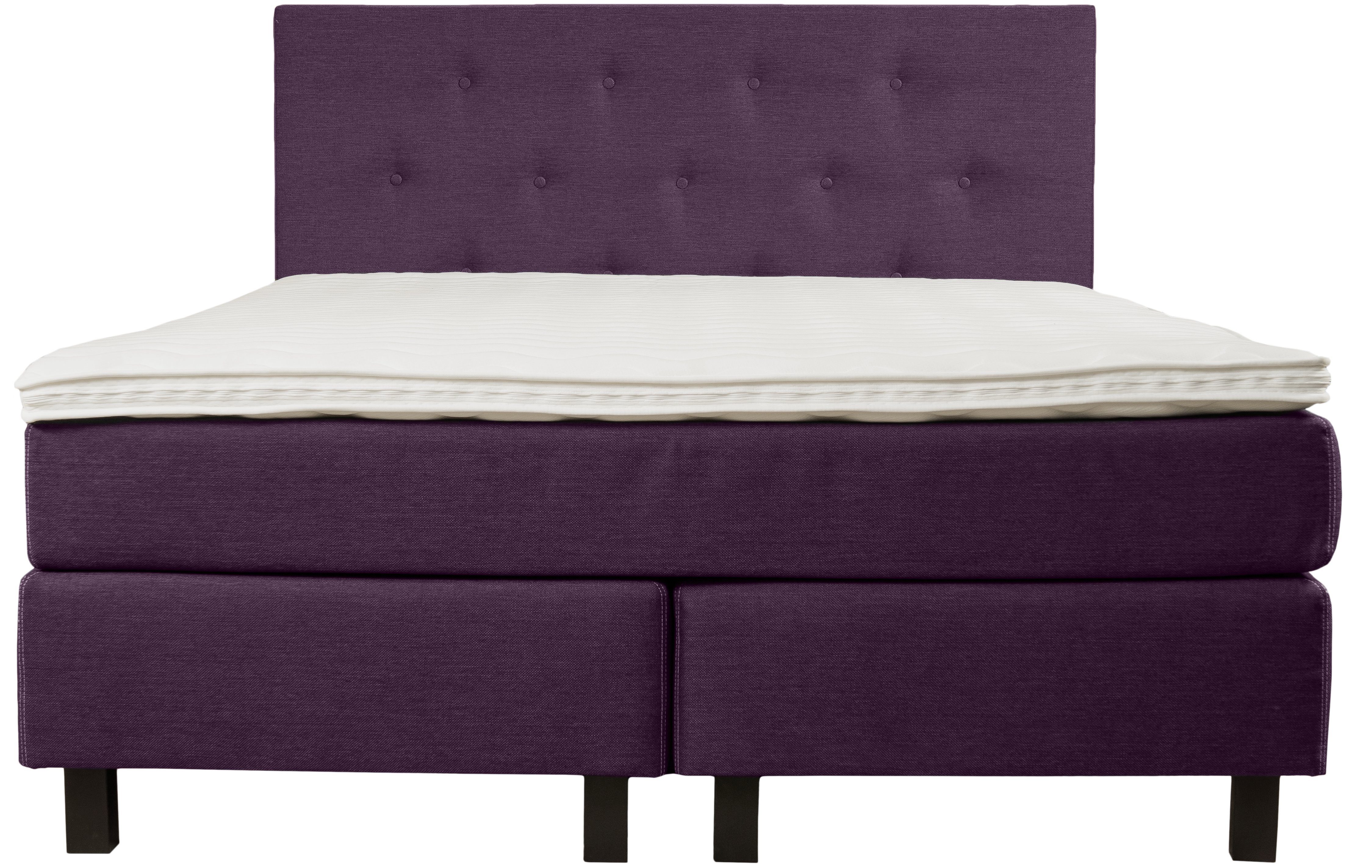 mit LED Beleuchtung, Taschen-Federkernmatratze INOSIGN - mit purple Boxspringbett Alenika,