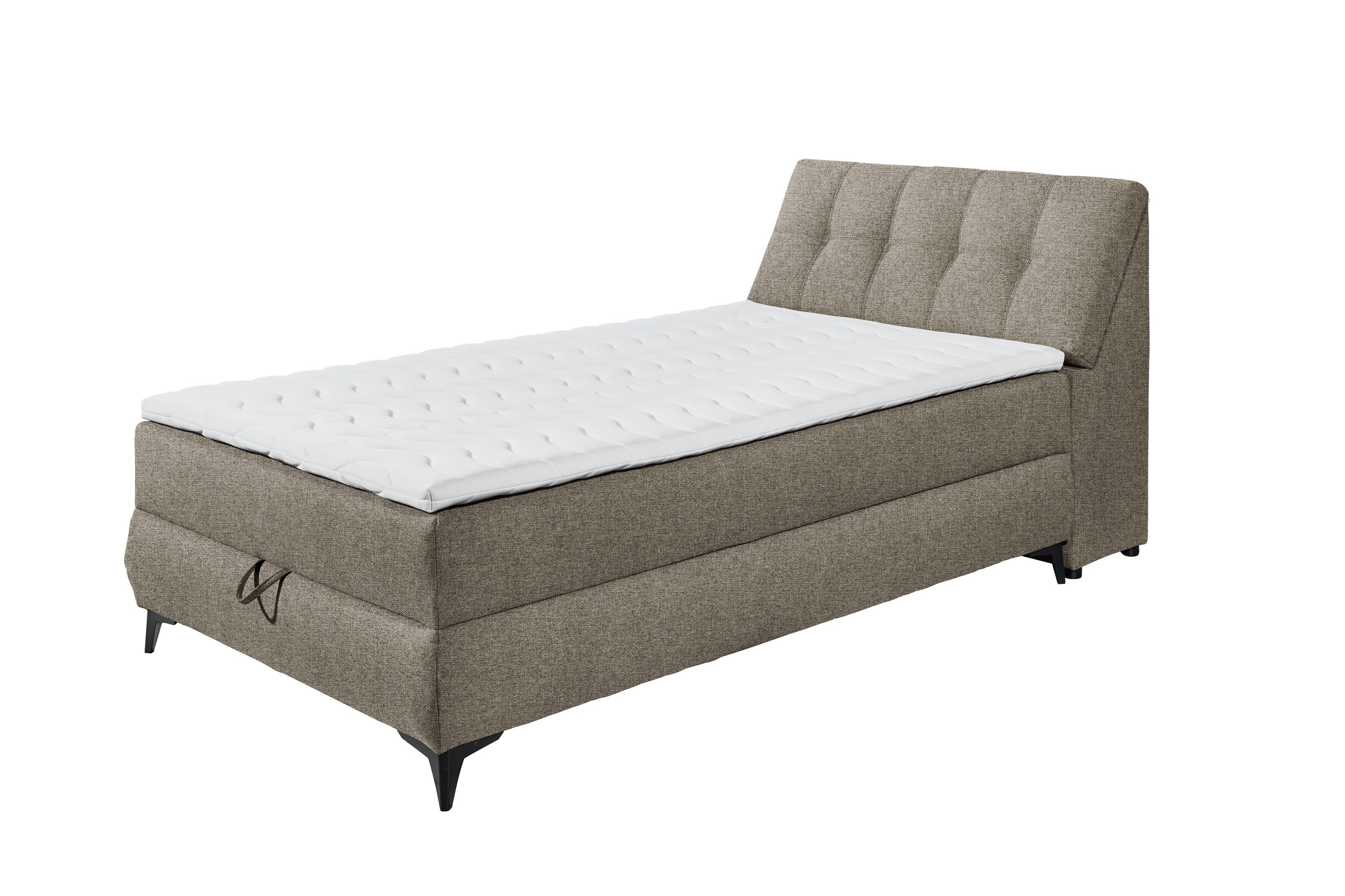 freiraum Boxbett ATLANTIS 6, 120x200 cm Liegefläche, Bezug espresso - 125x102x240cm (BxHxT)