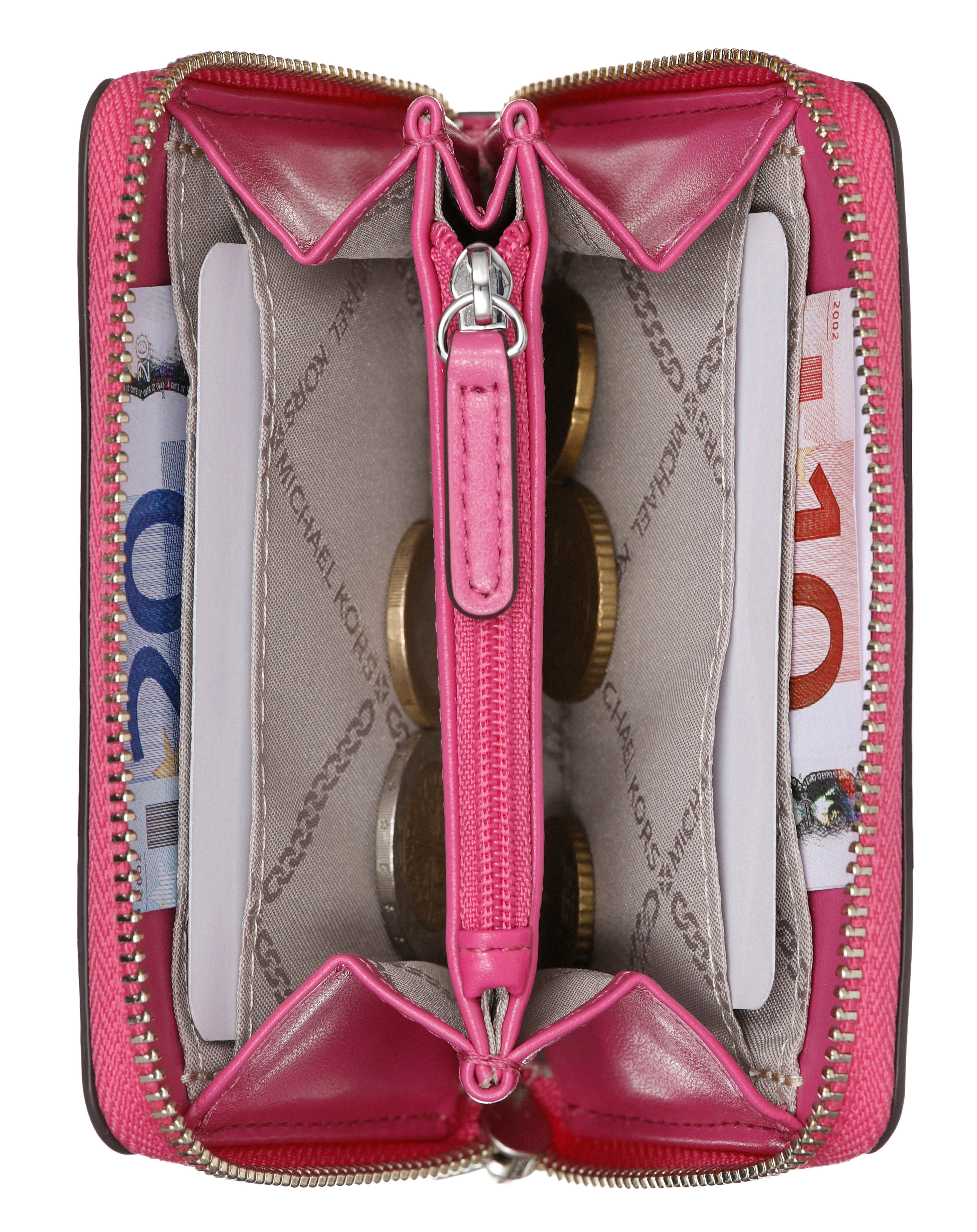 Brieftasche Jet Small, pink mit KORS Set MICHAEL Logoprint