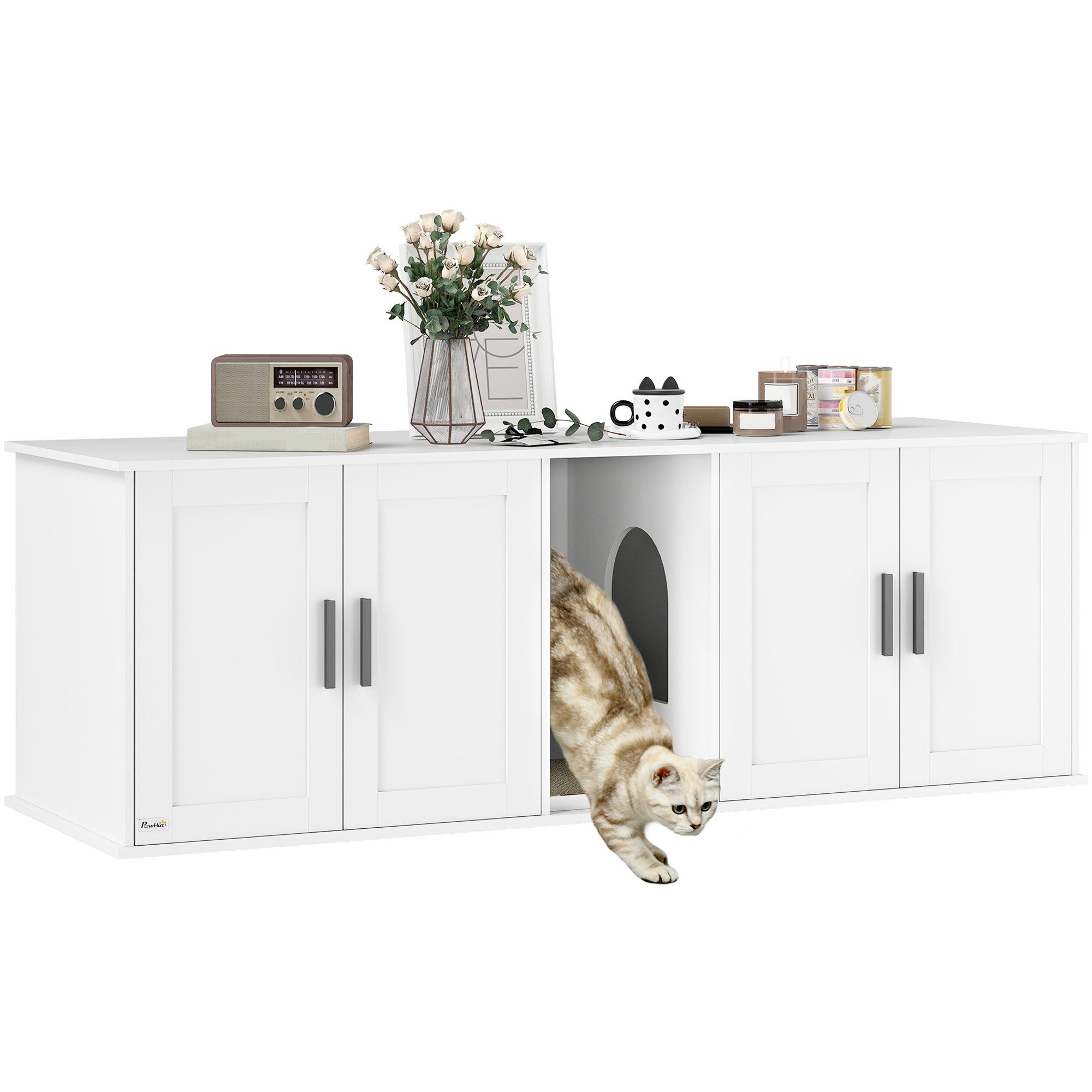 PawHut Tierhaus mit Tür, Trennwand, für günstig online kaufen