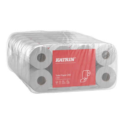 KATRIN Toilettenpapier 48 Rollen Toilettenpapier Plus 250 weiß - 3-lagig, 3-lagig, Weich, Saugfähig