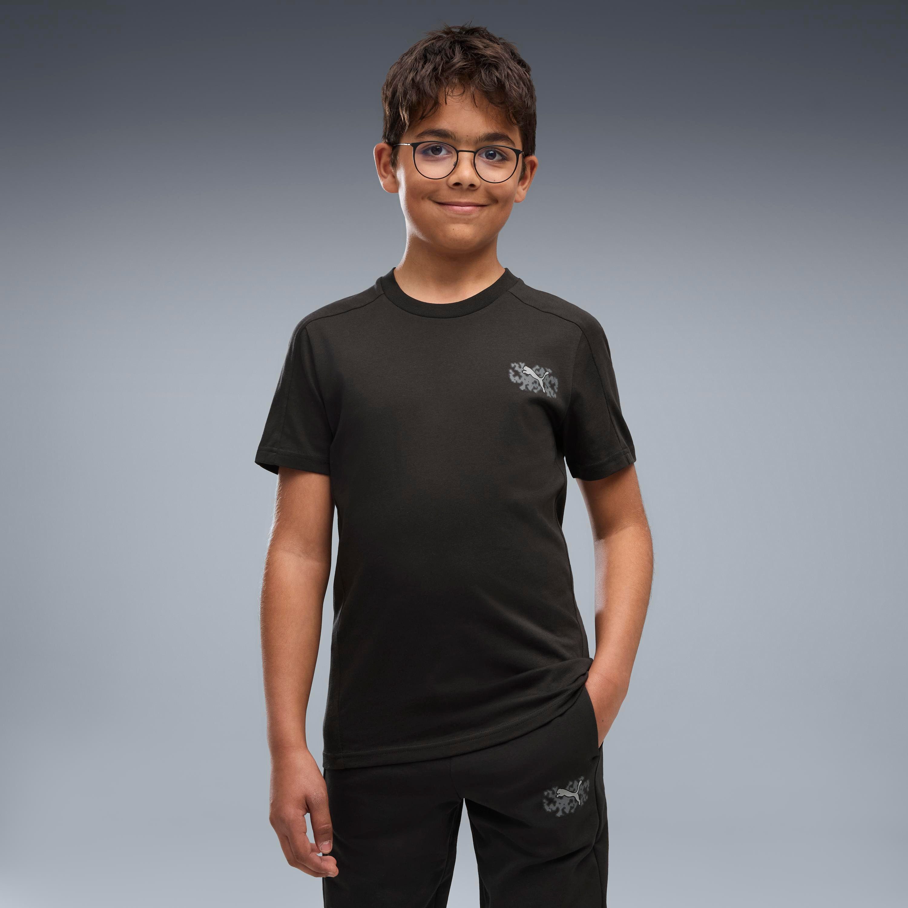 PUMA T-Shirt ACTIVE SPORTS SMALL GRAPHIC TEE B Regular Fit, kurze Ärmel, sportlicher Stil, für Jugendliche