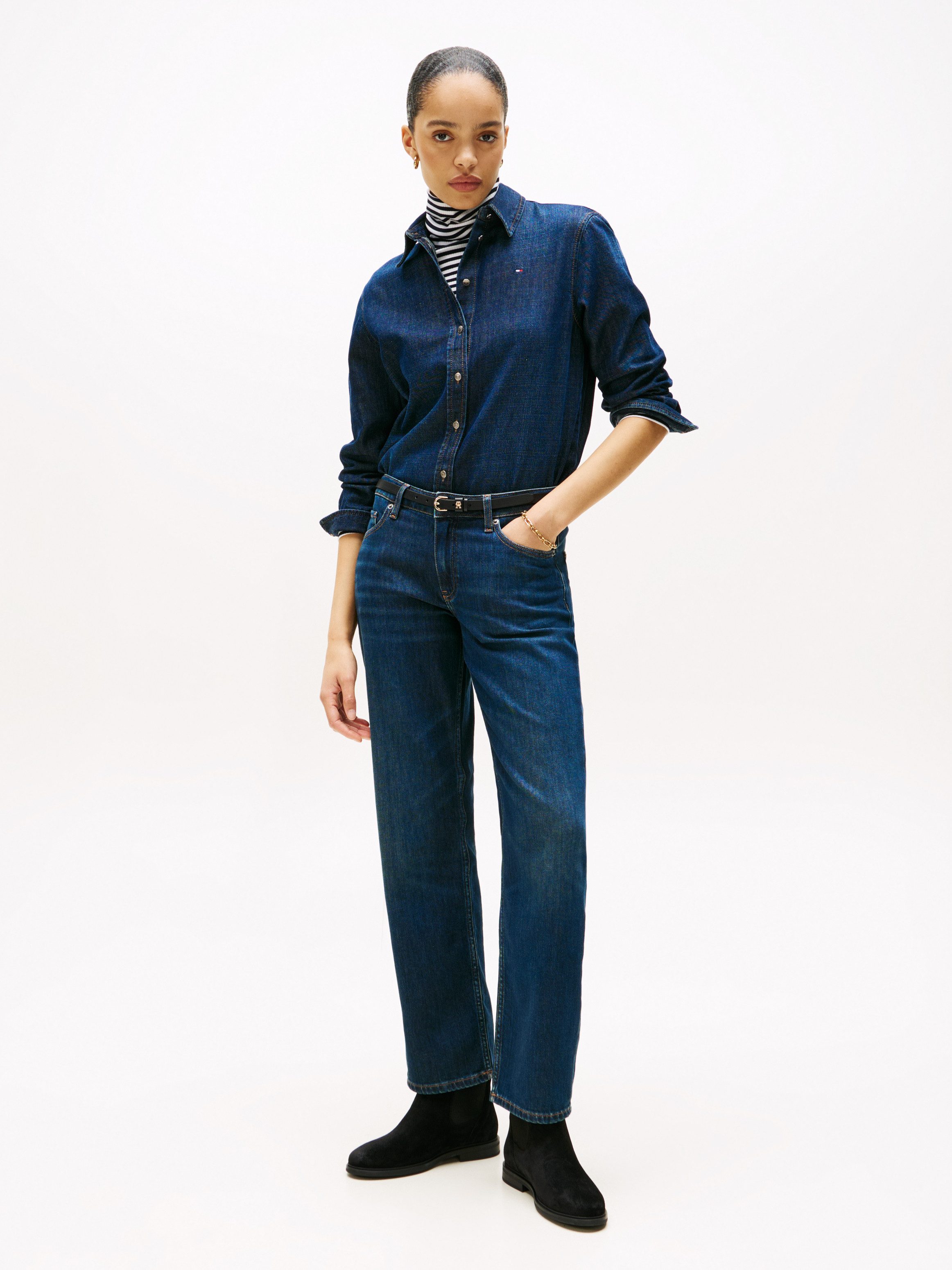 Tommy Hilfiger FLAG SUEDE CHELSEA BOOT Chelseaboots, Stiefelette, Businesss günstig online kaufen