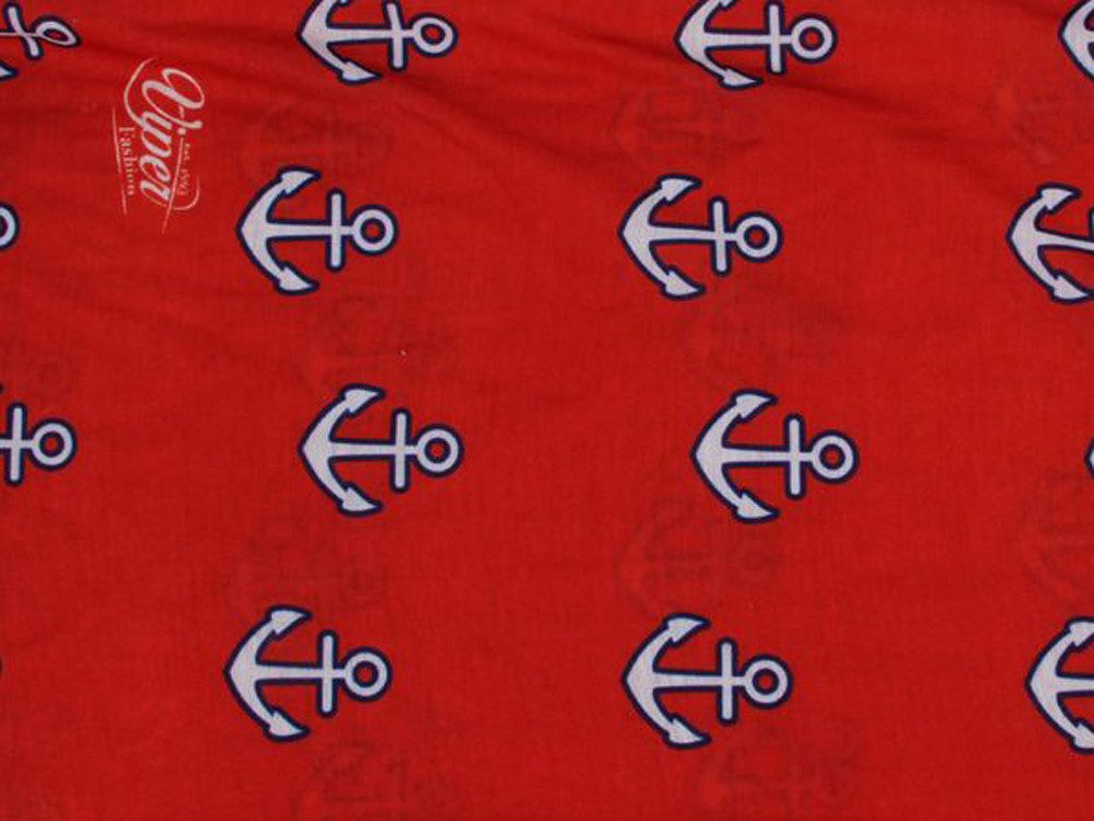 Goodman Design Multifunktionstuch Schlauchtuch Maritimer Style Anker in Rot Nahtlos, Vielseitig, Leicht und atmungsaktiv – ideal für Sport, Reisen oder den Alltag.