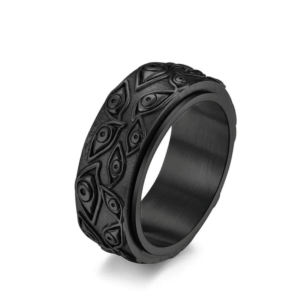 Eyecatcher Fingerring Anti Stress Fidget Ring Augen Anxiety Ring drehbar, Drehbarer Ring, Beweglicher Ring