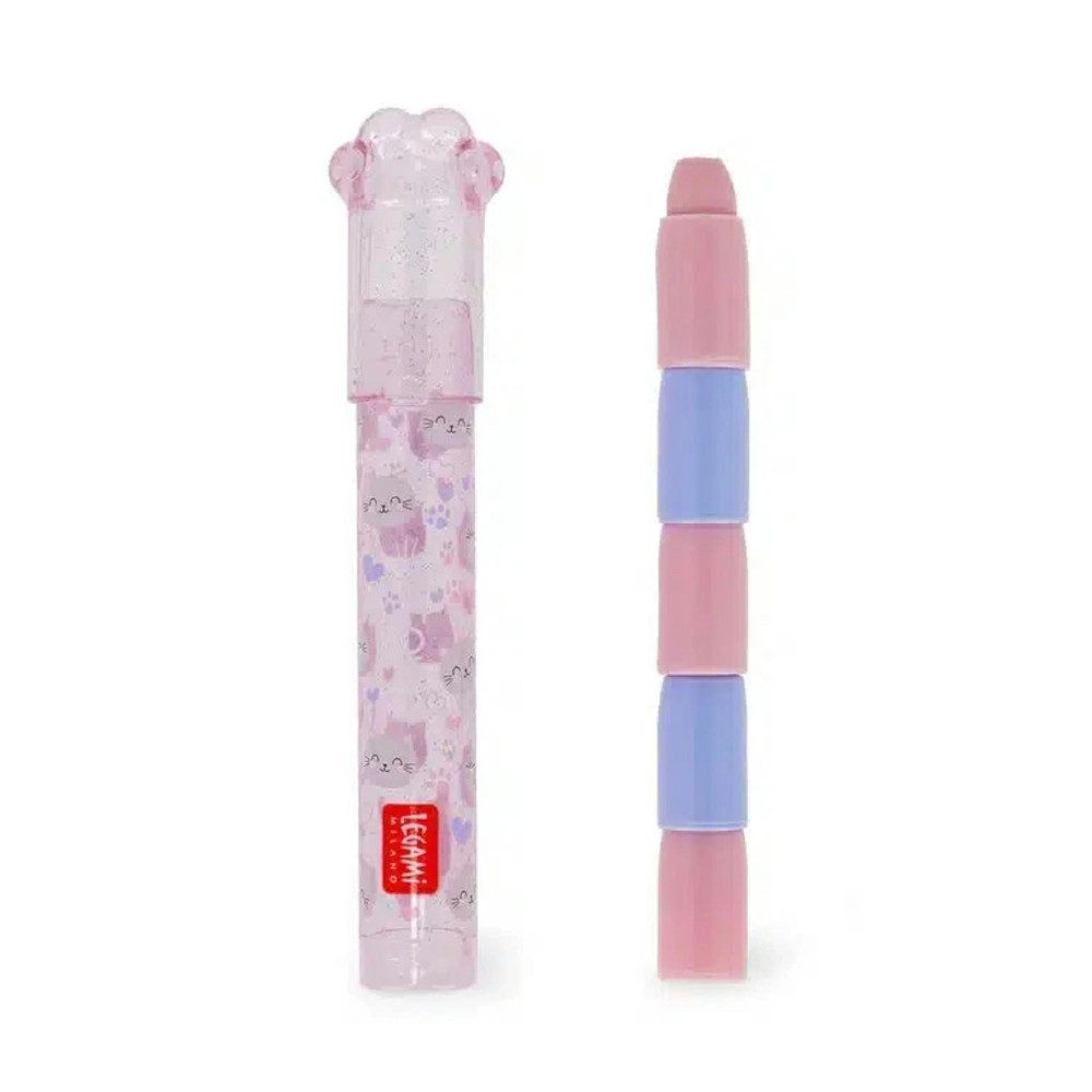 Legami Federmäppchen LEGAMI Stapelbare Radiergummis Kitty Meow - 5er Set