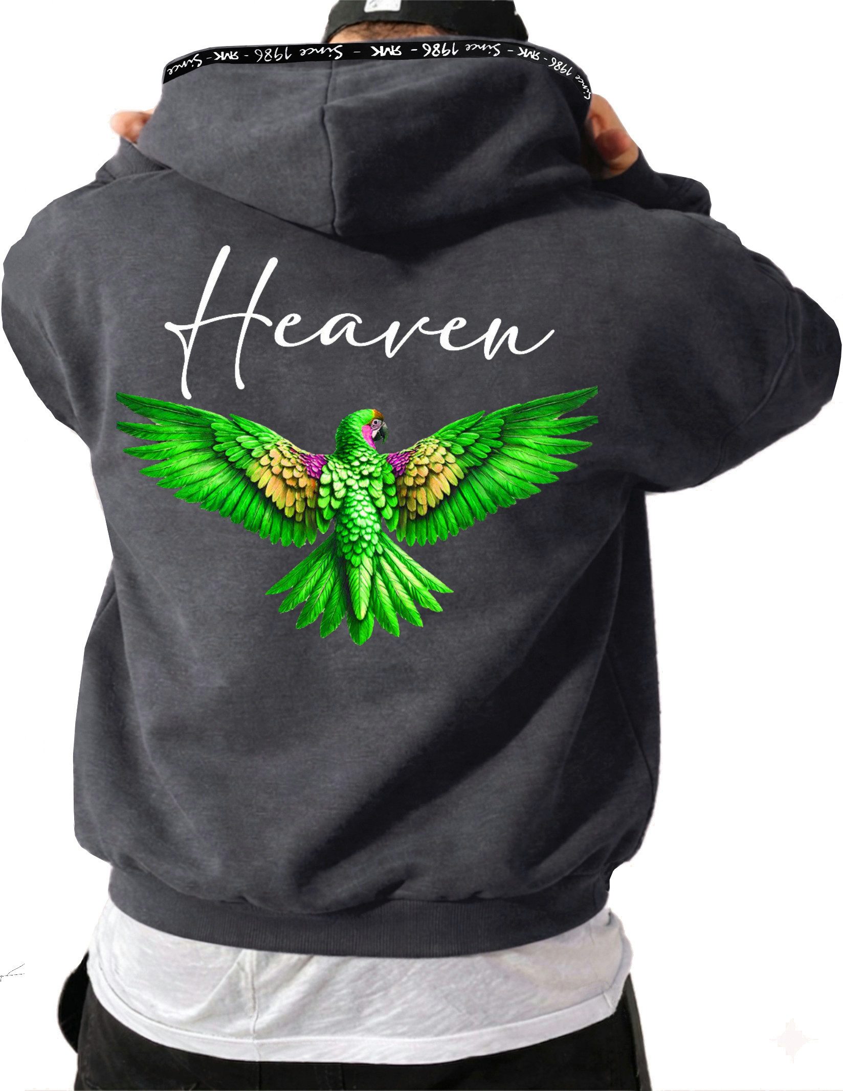 RMK Hoodie Herren Kapuzenpullover Pullover Pulli Langarmshirt Heaven mit Kapuze und 2 Taschen