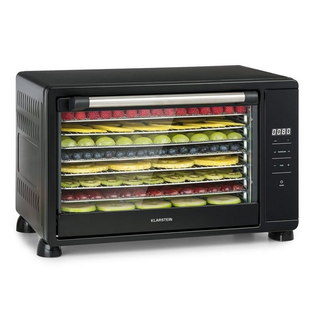 Klarstein Dörrautomat Mega Jerky Dörrautomat 650 W, 8 Etagen, Dörrautomat groß Pilze Obst Trockner Dörrgerät Dehydrator Edelstahl