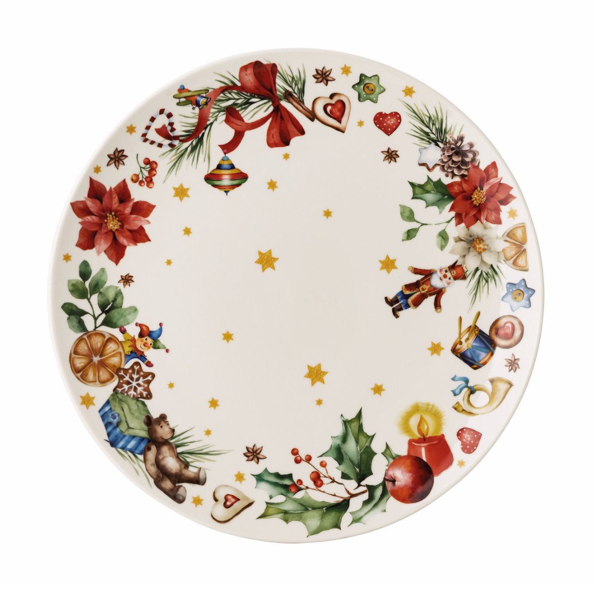 Hutschenreuther Gebäckteller Sammelserie Weihnachtslied 2026 Weihnachtsgeschirr, Porzellan, 28 cm
