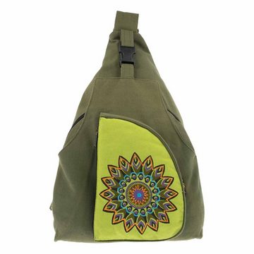 KUNST UND MAGIE Umhängetasche Kunst&Magie Sling Bag Hippie Bodybag Schultertasche Mandala Rucksack L