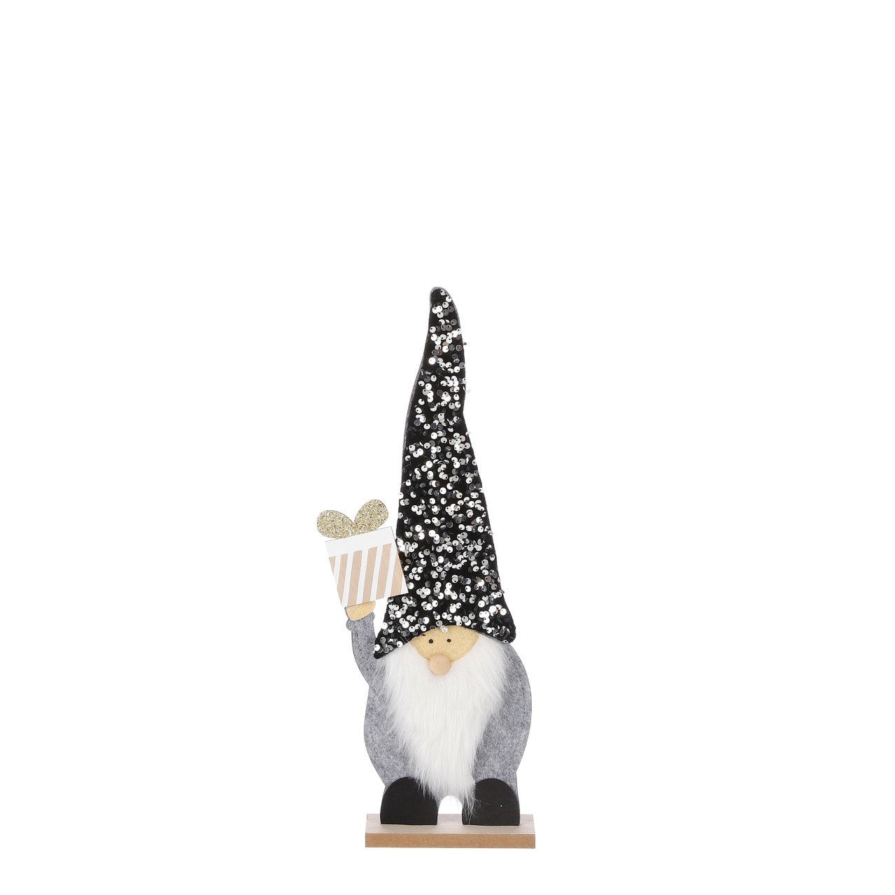 House of Seasons Weihnachtsfigur House of Seasons Weihnachtsmann schwarz 17 x 6 x